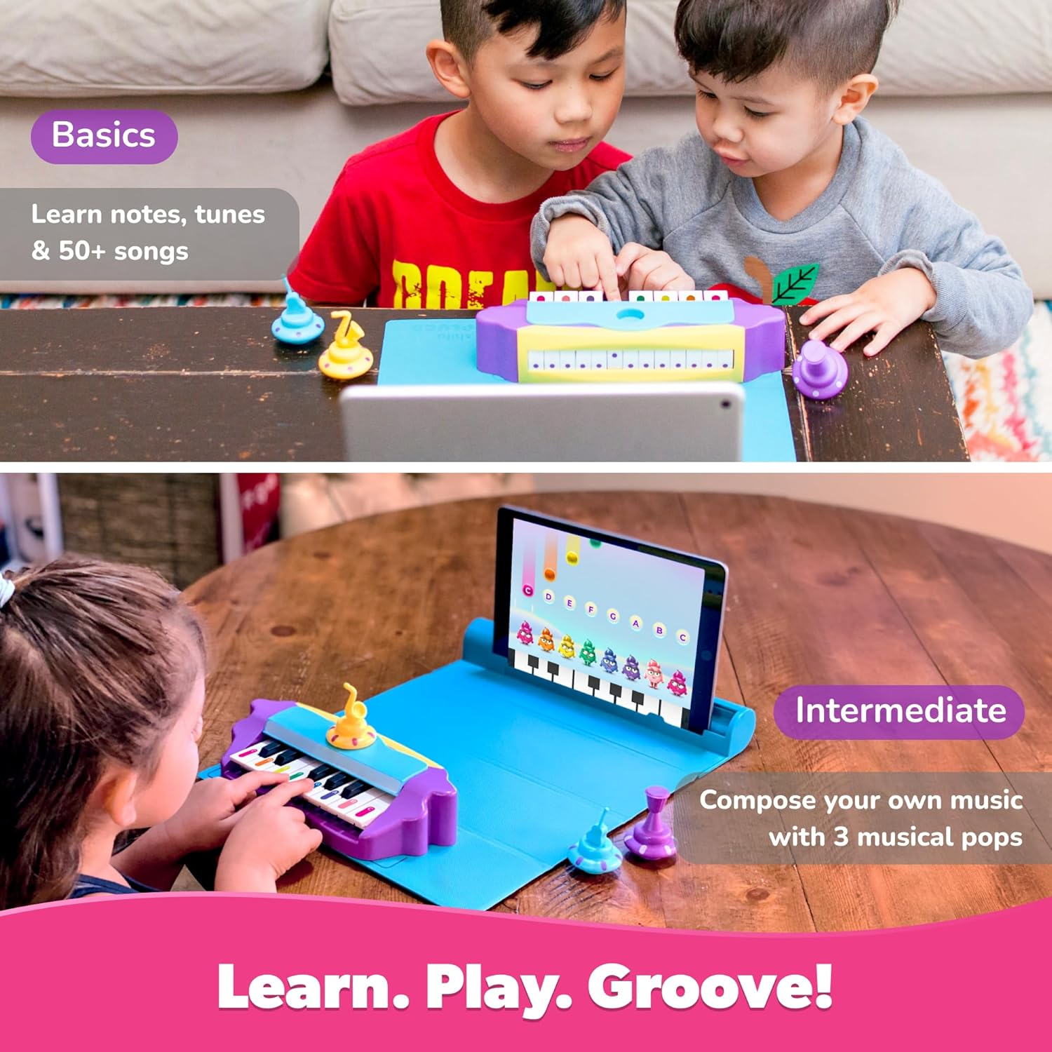 Playshifu Plugo Tunes by - Piano Learning Kit | Musical STEAM Toy for Ages 4-10 - Music Instruments Gift for Boys & Girls (Works with Ipads, Iphones, Samsung Tabs/Phones, Kindle Fire) image number 4