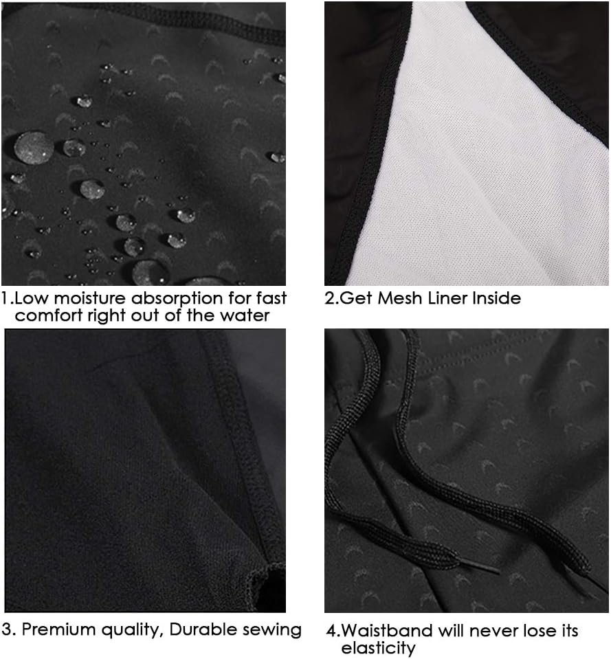 Autowt Men'S Swim Trunks, Athletic Swimming Shorts Men'S Sportwear Quick Dry Swimming Board Shorts Beach Swim Shorts Bathing Suits for Men image number 3