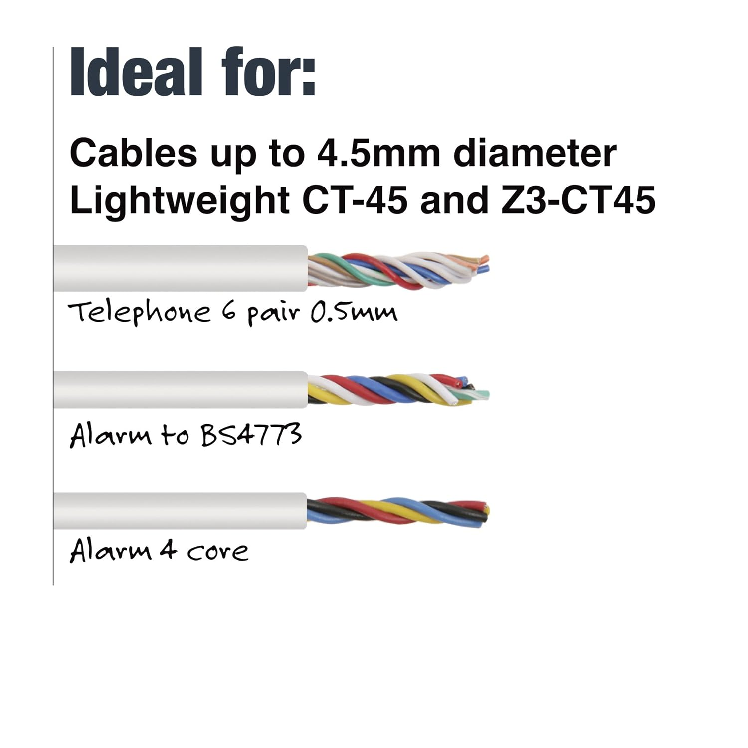 Tacwise 0980 Type Ct-45/8Mm Galvanized White Cable Clips (Pack of 5000) image number 2