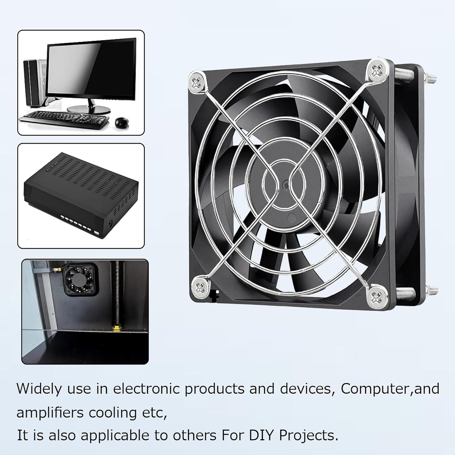 80Mm X 25Mm 12V DC Brushless Cooling Fan PC Computer Cooling Fan Case Cooler 8Cm Protective Cover 2Pin for Server