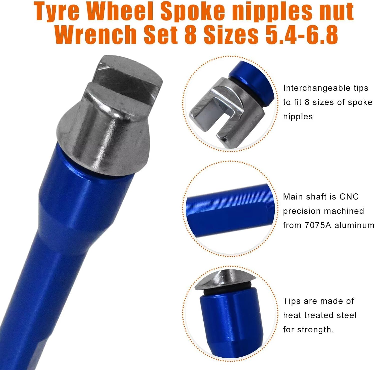 Tyre Spoke Wrench Spanner 8 in 1 ATV Motorcycle Motocross Dirt Bike Quad Road image number 5
