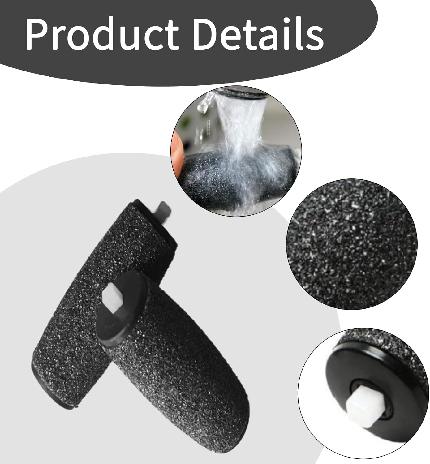 Pack of 12 Replacement Rollers for Scholl Callus Remover, Extra Coarse Refills for Electric Foot File, Compatible with Scholl Velvet Smooth, Pedicure Foot Care Set for Removing Hard Skin