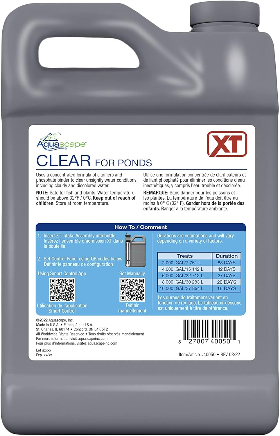 Aquascape Clear for Ponds XT - 1X Concentration, 1.89 Litre image number 1