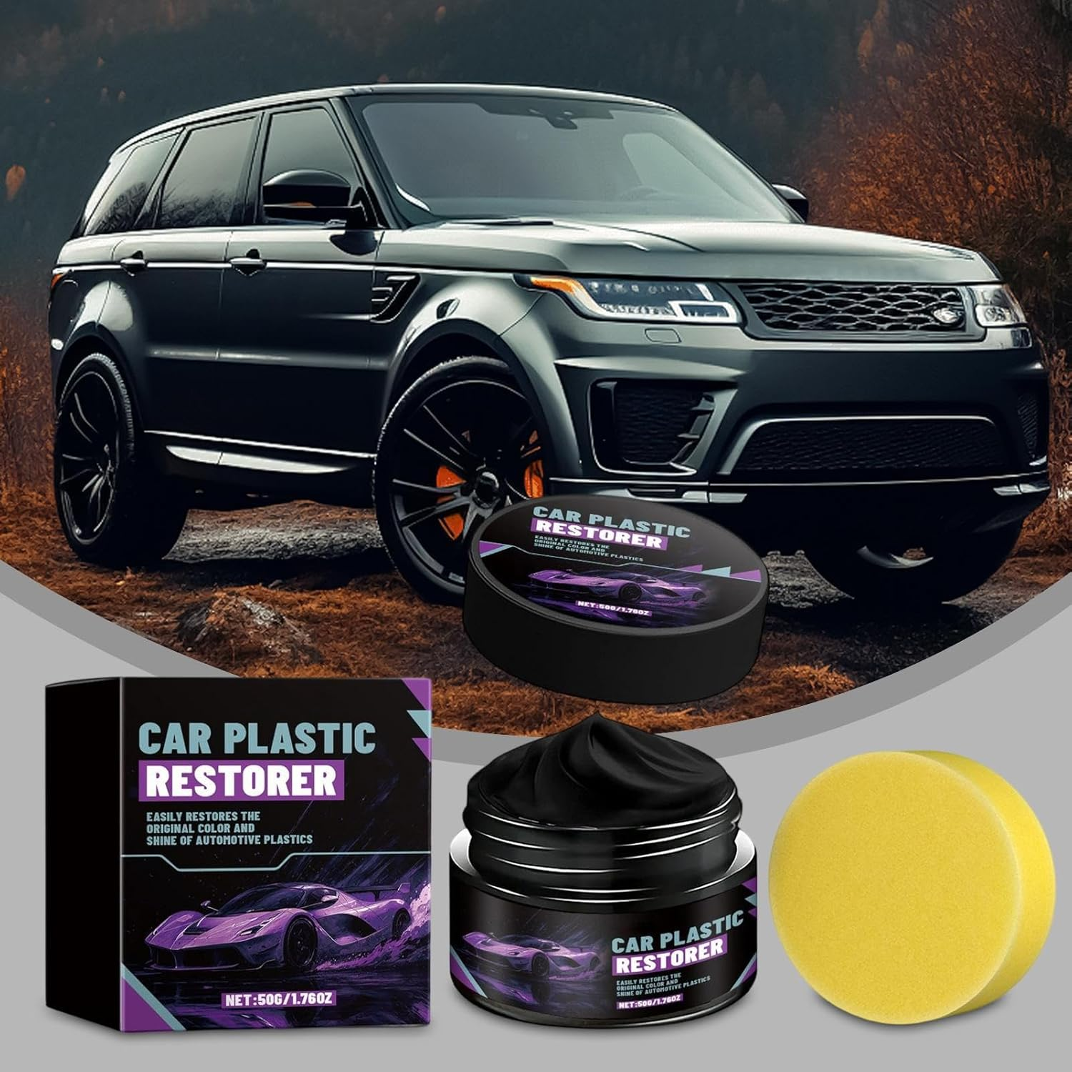 Krujecnt Car Leather Repair Kit,Automotive Restorer Paste,Leather Care Cleaning Paste | for Trailer Truck Sedan Pickup Motorcycles Headliners Floor Mats Dashboards Sofas Furniture Shoes Boots image number 2