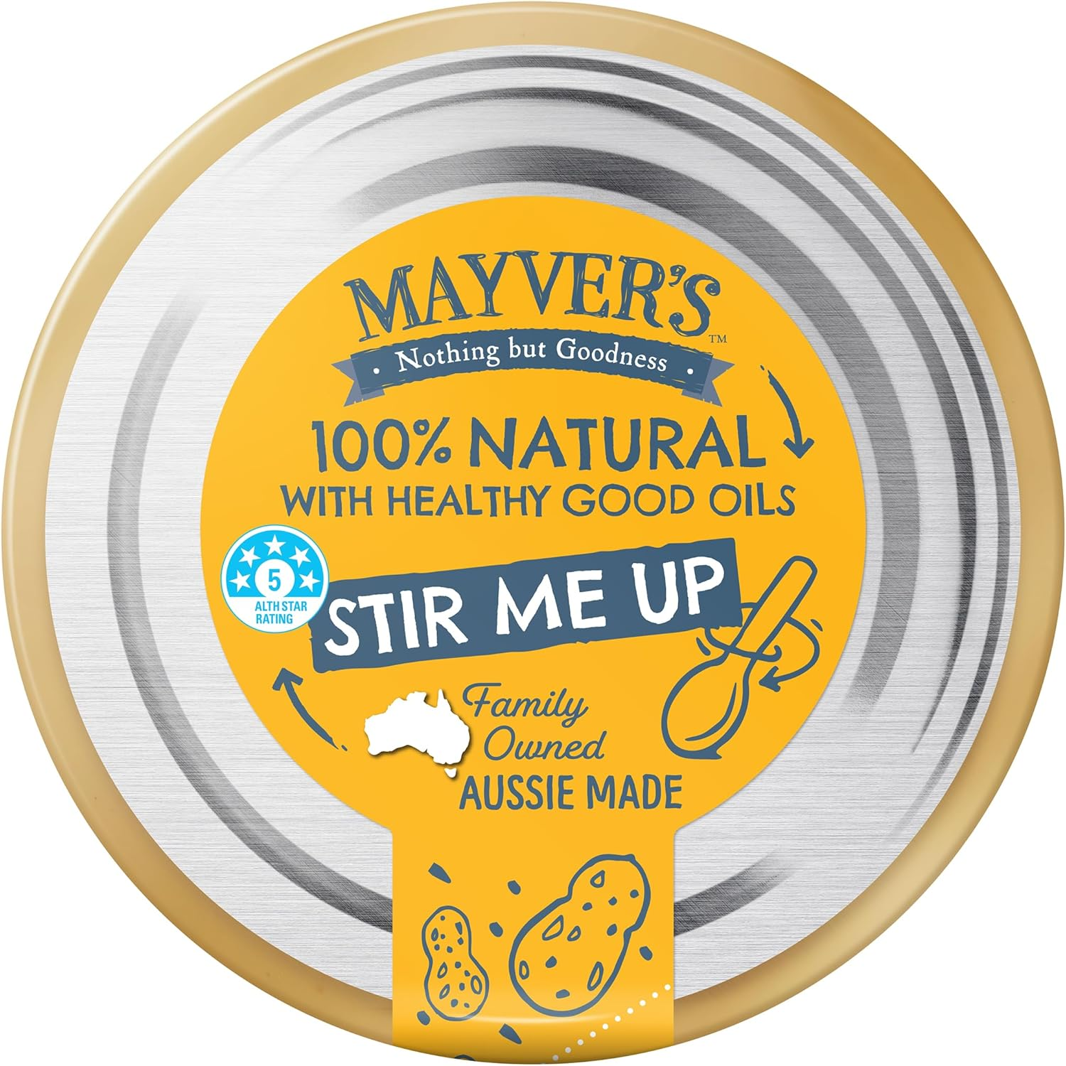 Mayver'S Super Natural Smooth Peanut Butter 375G