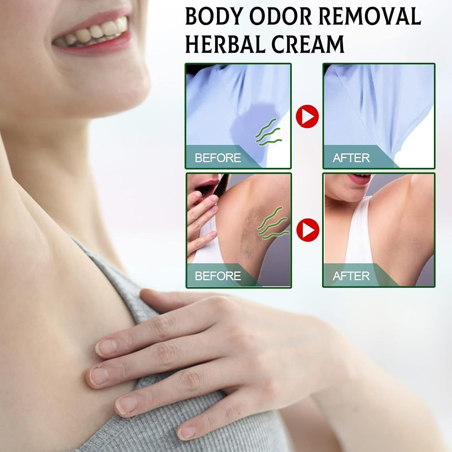 Underarm Spray Deodorant,Multi-Functional Whitening Cream,Brightening Underarm Cream,Underarm Cream&Spray - 1 Set image number 1