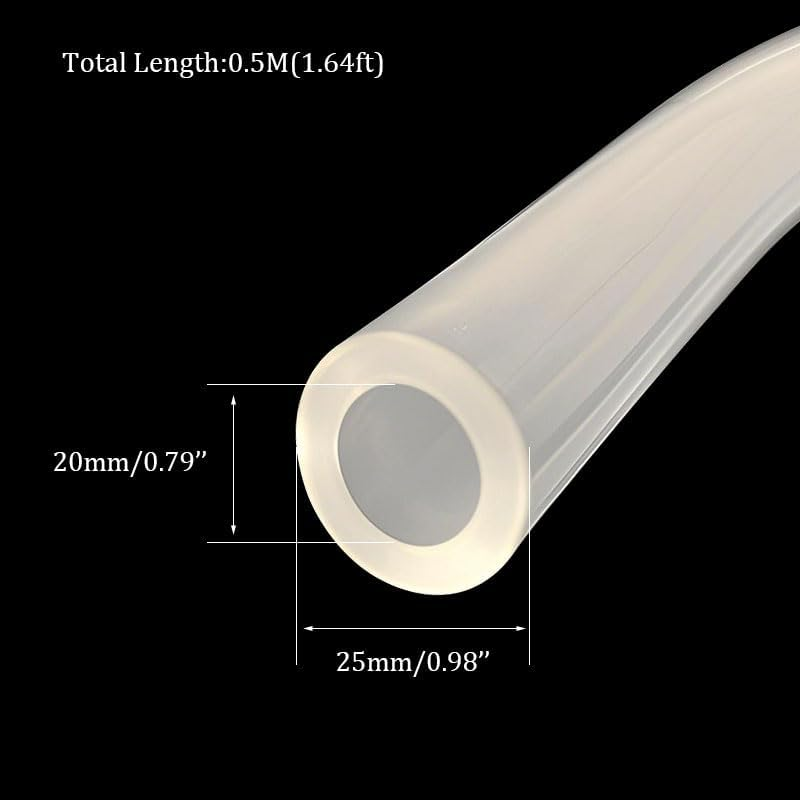 Silicone Tube 12Mm ID X 16Mm OD 0.5M / 1.64Ft Length, Flexible Silicone Rubber Tubing Water Air Hose Pipe for Pump Transfer Translucent image number 3