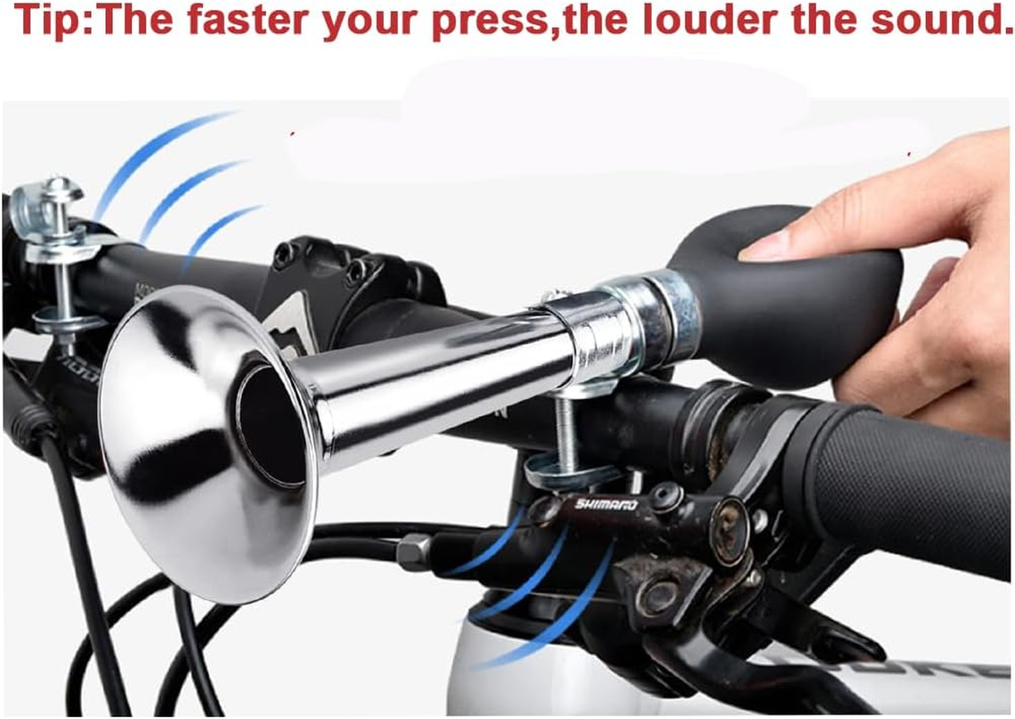 Bicycle Bell Retro Bike Horn,21Cm Bicycle Bugle Ring Bell,Bicycle Accessories,Handle Bar Accessories image number 2