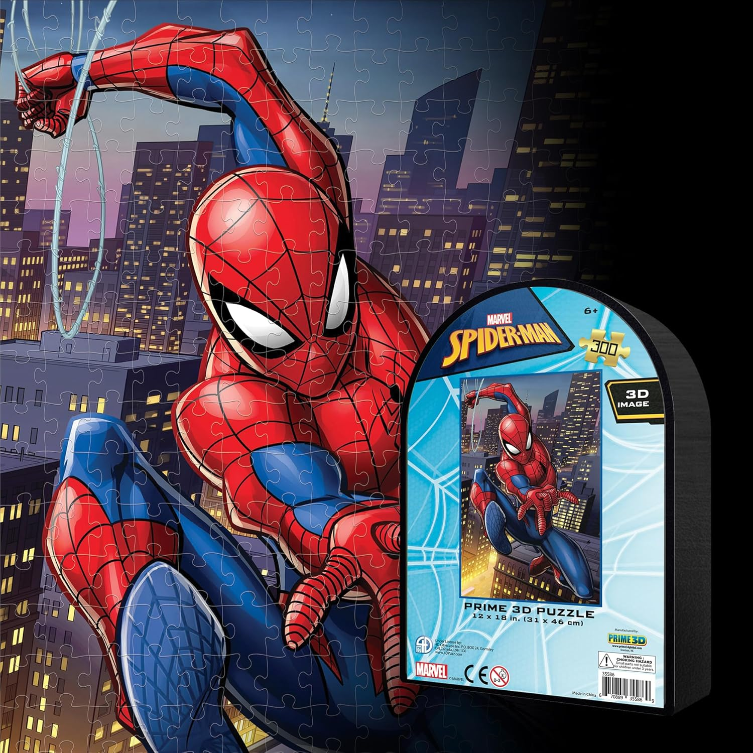 Prime 3D 35586 Marvel Spiderman Lens Puzzle in 3D Box image number 5