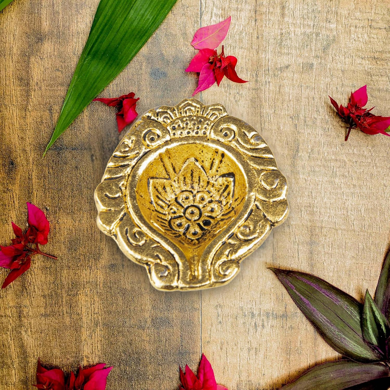 Wonder Care Metal Gold Oil Lamps for Diwali Decorations for Home Diya | Decor for Diwali with Diya Set | Diwali for Pooja ,Return Gift for Friends, Family Indian Diya Lamp Diwali Diya 40 Piece Set image number 1