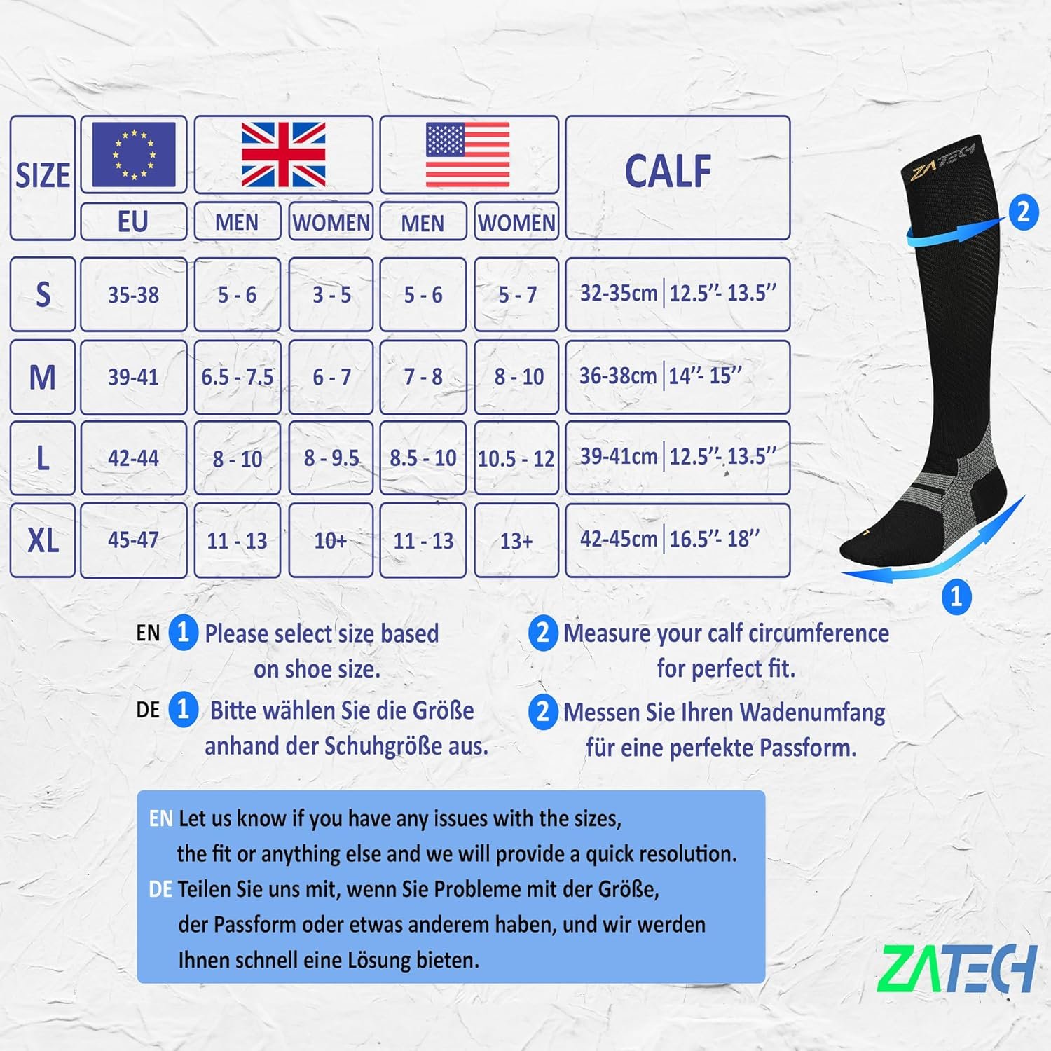 Knee-High Graduated Compression Socks, Plantar Fasciitis Socks for Men & Women, Sports Compression Socks, 20-30 Mmhg image number 2