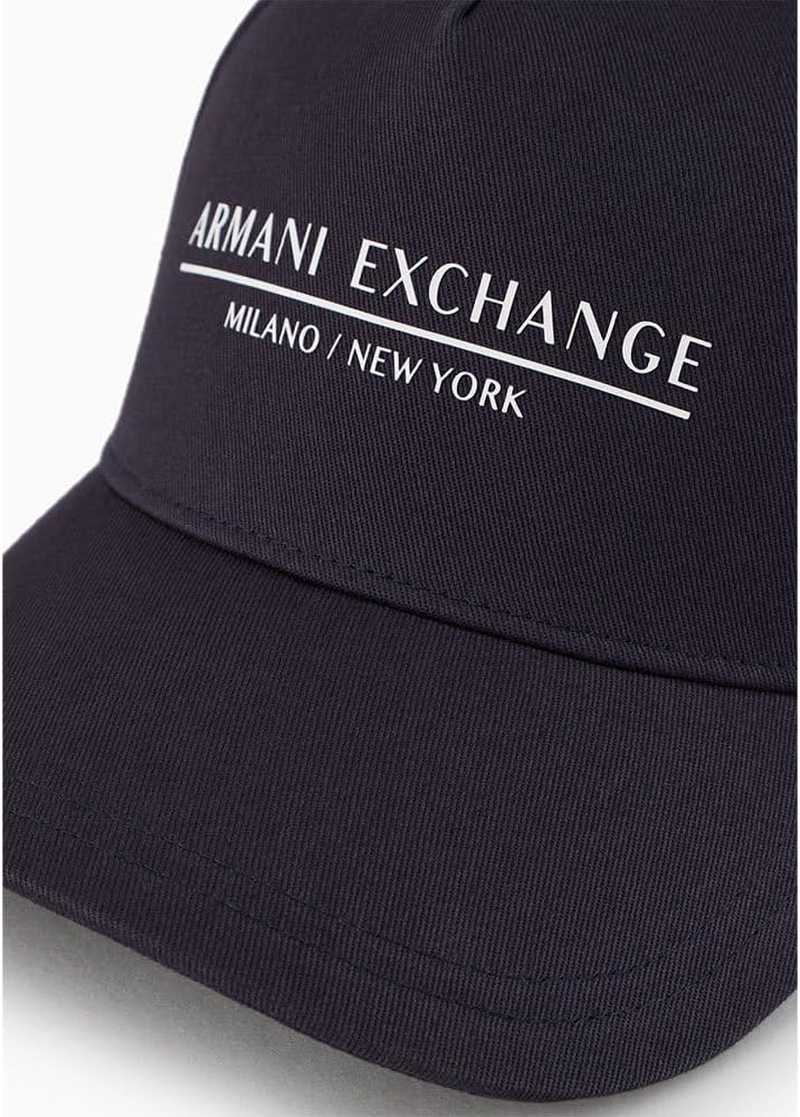 Armani Exchange Herren Baseballm&uuml;tze Mit Logo Von Milano/New York Baseballkappe - Navy Blue image number 4
