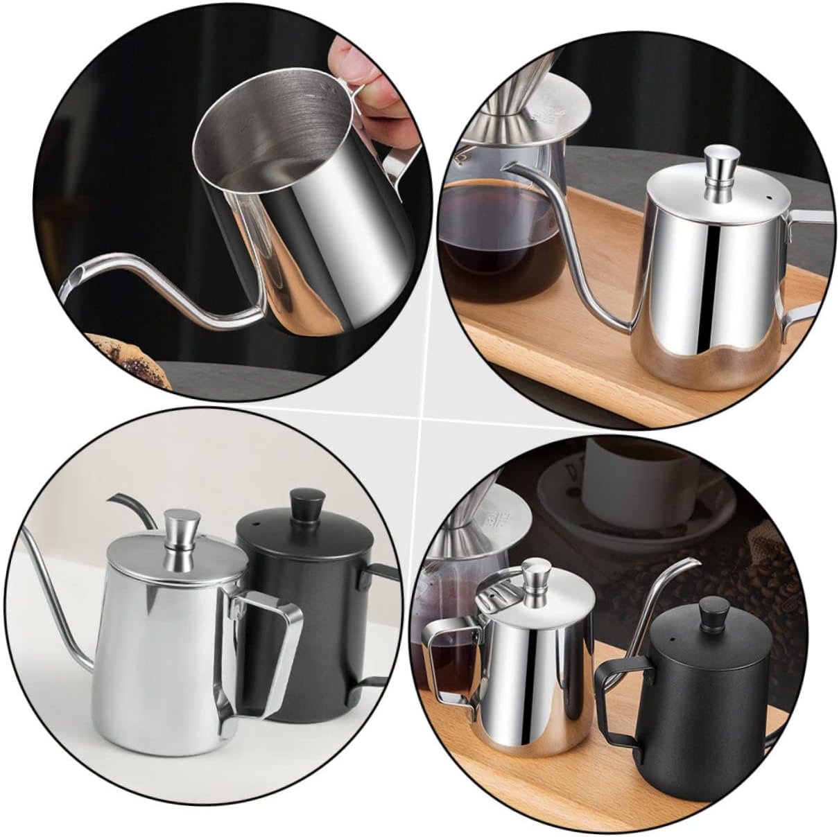 WHAMVOX Stainless Steel Teakettle Water Kettle Fine Polishing Process No Hand Hurt for Espresso Coffee Maker image number 5