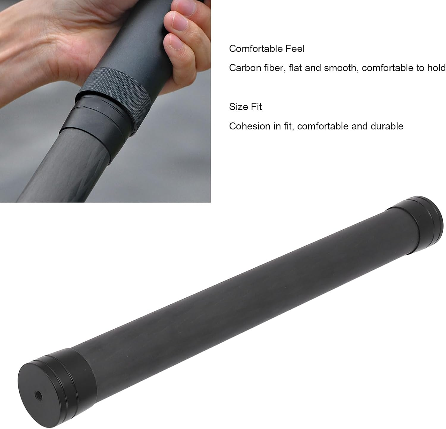 Camera Extension Pole, 37CM Carbon Fiber Camera Tripod Extension Pole with Top 1/4 Inch Screw, Universal Handheld Stabilizer Extension Rod for Photography image number 3