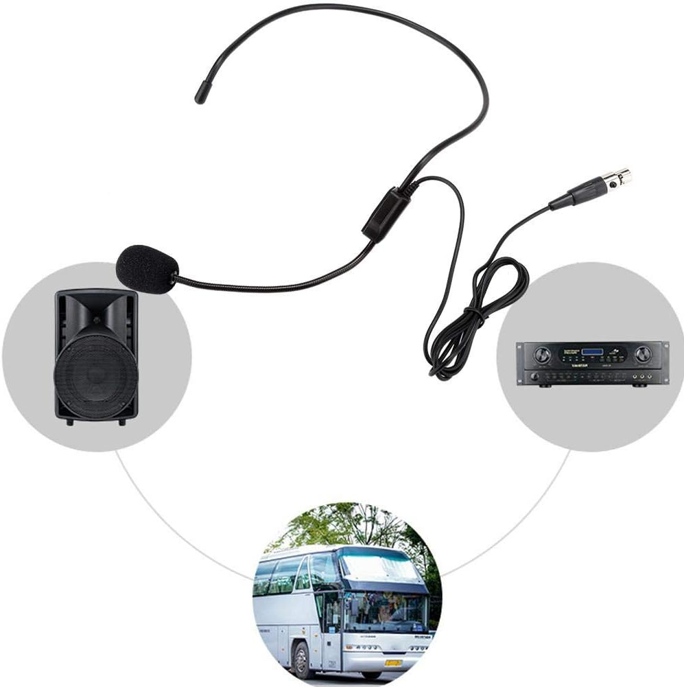 Annadue 3-Pin XLR Headset Microphone, Mini Professional Wireless Microphone, for Sports, Performances, Police, Telephone Operators, Speakers, Telephones and Other Situations.