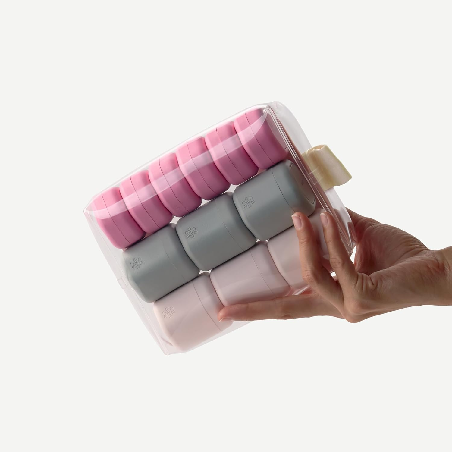 Cadence Parcel - Clear Kit with Magnetic Closure - Durable and Leak-Resistant Travel Toiletry Kit - Modular Design, Pebble, Medium, Travel Toiletry Kit - Ink image number 4