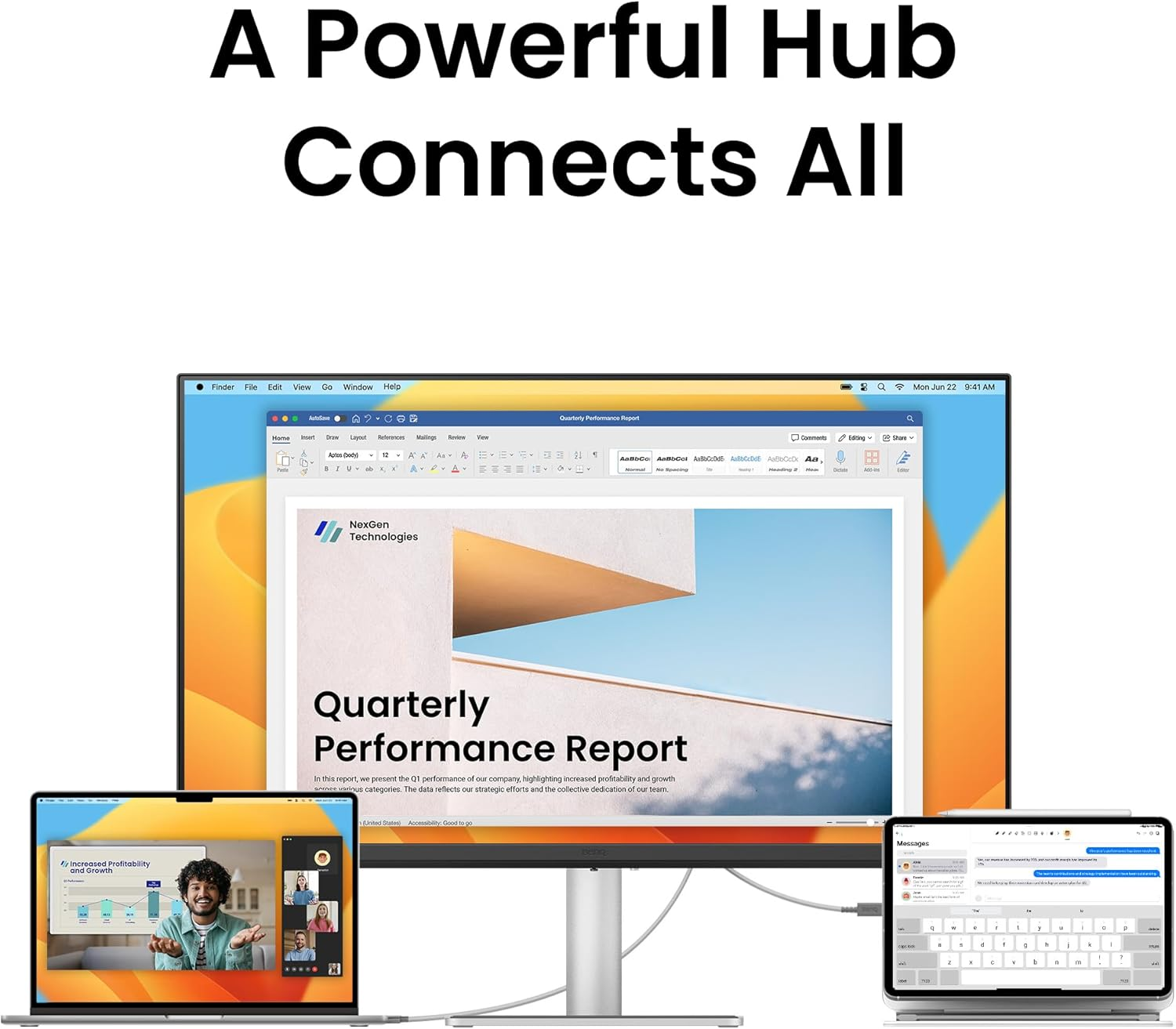 Benq MA270U 27&rdquo; 4K 3840X2160 Monitor for Macbook Pro/Air, Dual USB-C, 90W Power Delivery