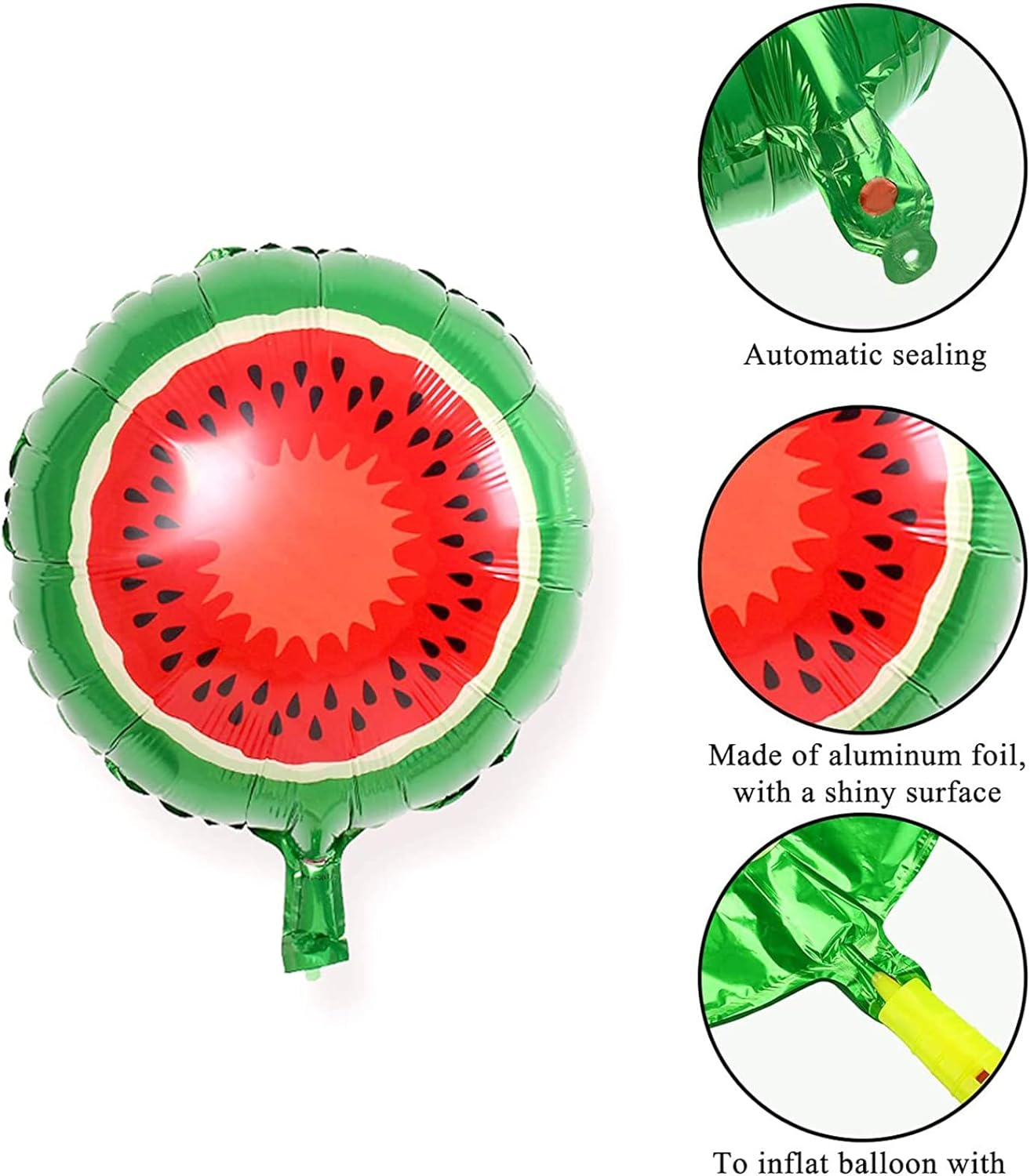 Yamibobo 12 PCS Multicolored Fruit & Vegetable Foil Balloons for Party Decoration, Birthday, Summer Party, Engagement, Christmas, New Year, Anniversary, Unisex-Kids, Unisex-Adults image number 1