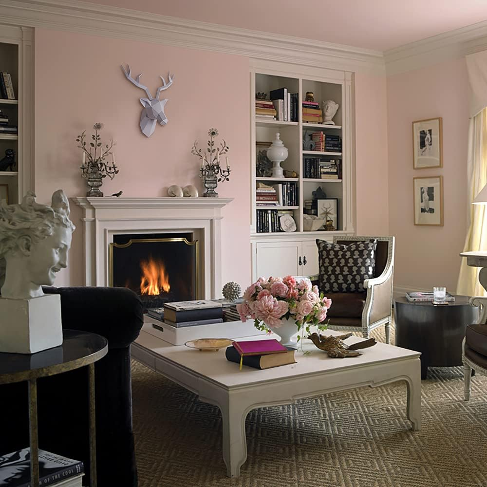 Deer Head Wall Decor Geometrical White Deer Antlers Wall Sculpture Faux Taxidermy Resin Wall Animal Head 19X7X17 Inches image number 1