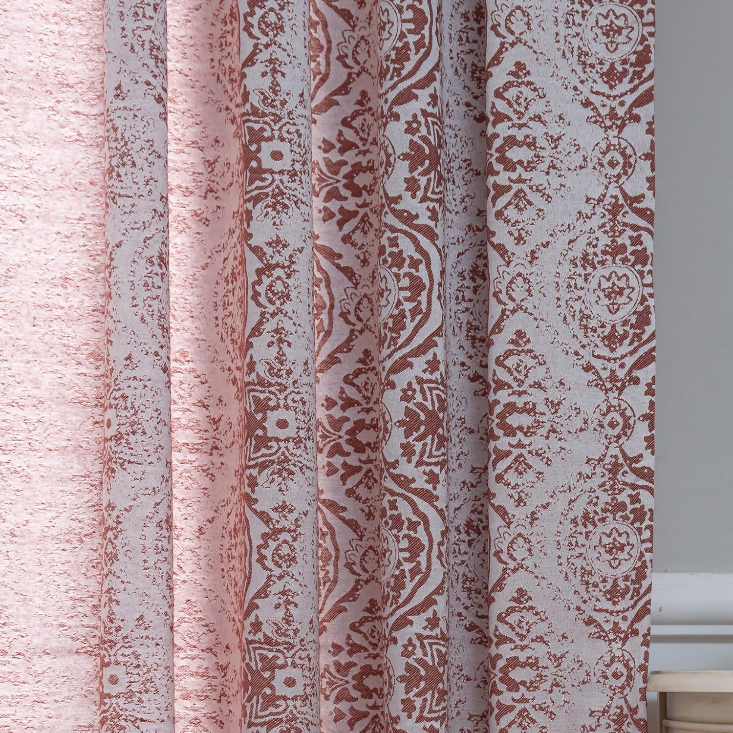 2 Panels Boho Windows Sheer Curtains Crochet Vintage Cotton Tassel Window Curtains Panels for Bedroom Living Room (Crochet Beige, 59X63) image number 6