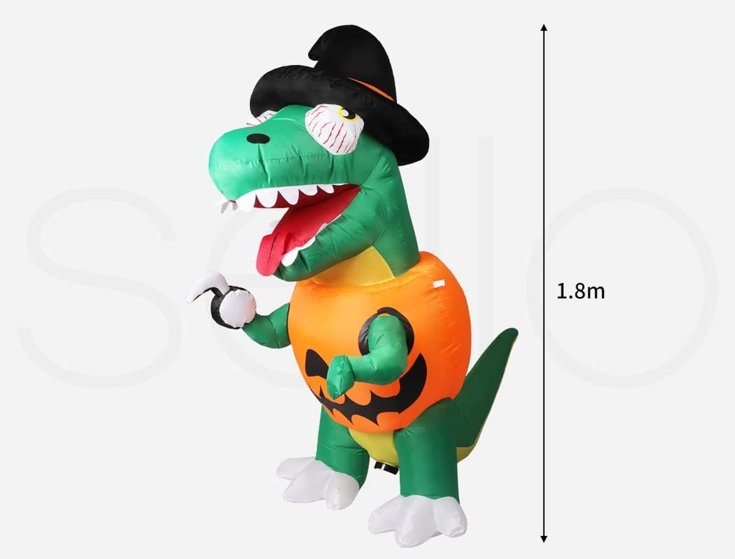 Halloween Decorations Inflatable Party Pumpkin Led Lights Kid Ghost Dinosaur image number 3