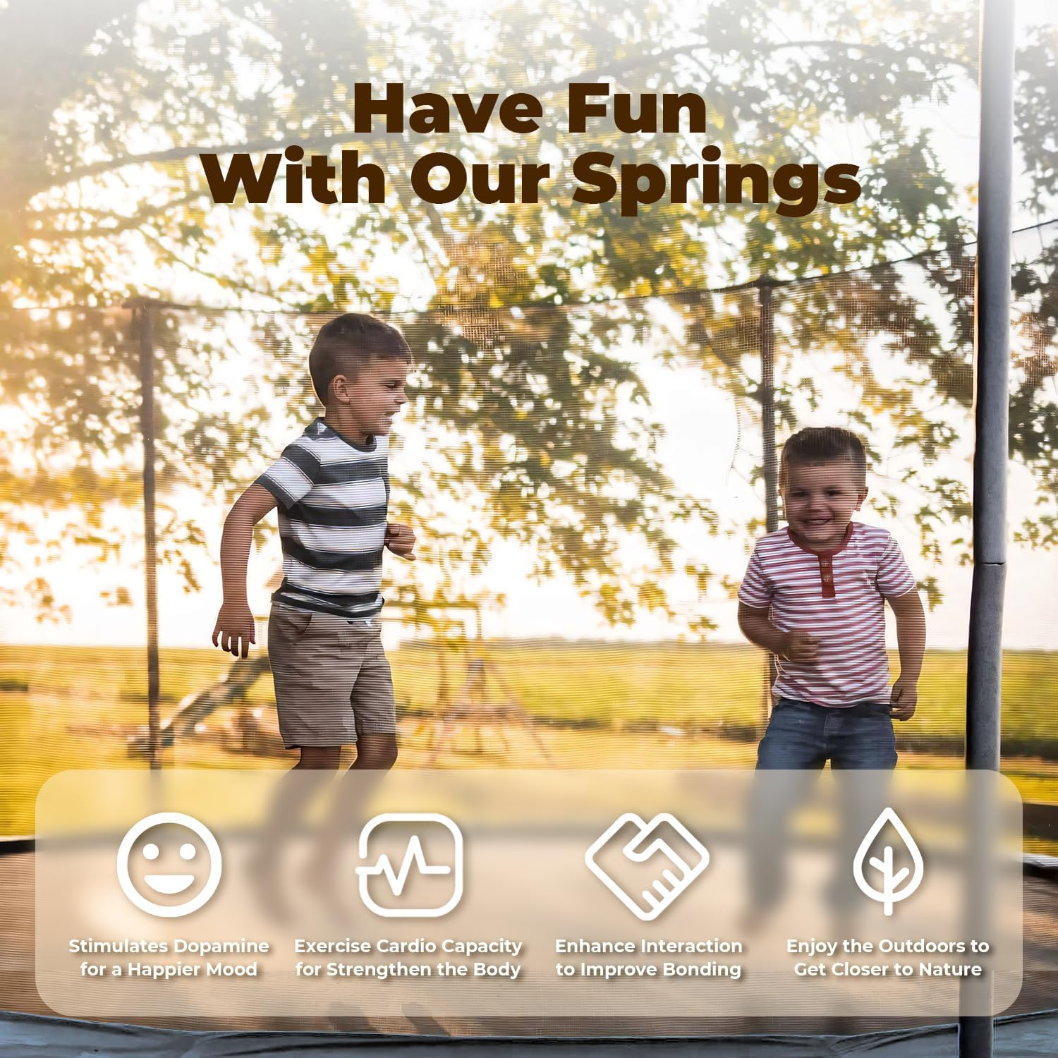 Woowood 5.5 Inch Trampoline Springs Heavy Duty Stainless Steel Replacement Parts, Universal Trampoline Spring Tool, Weather-Resistant, Set Of image number 5