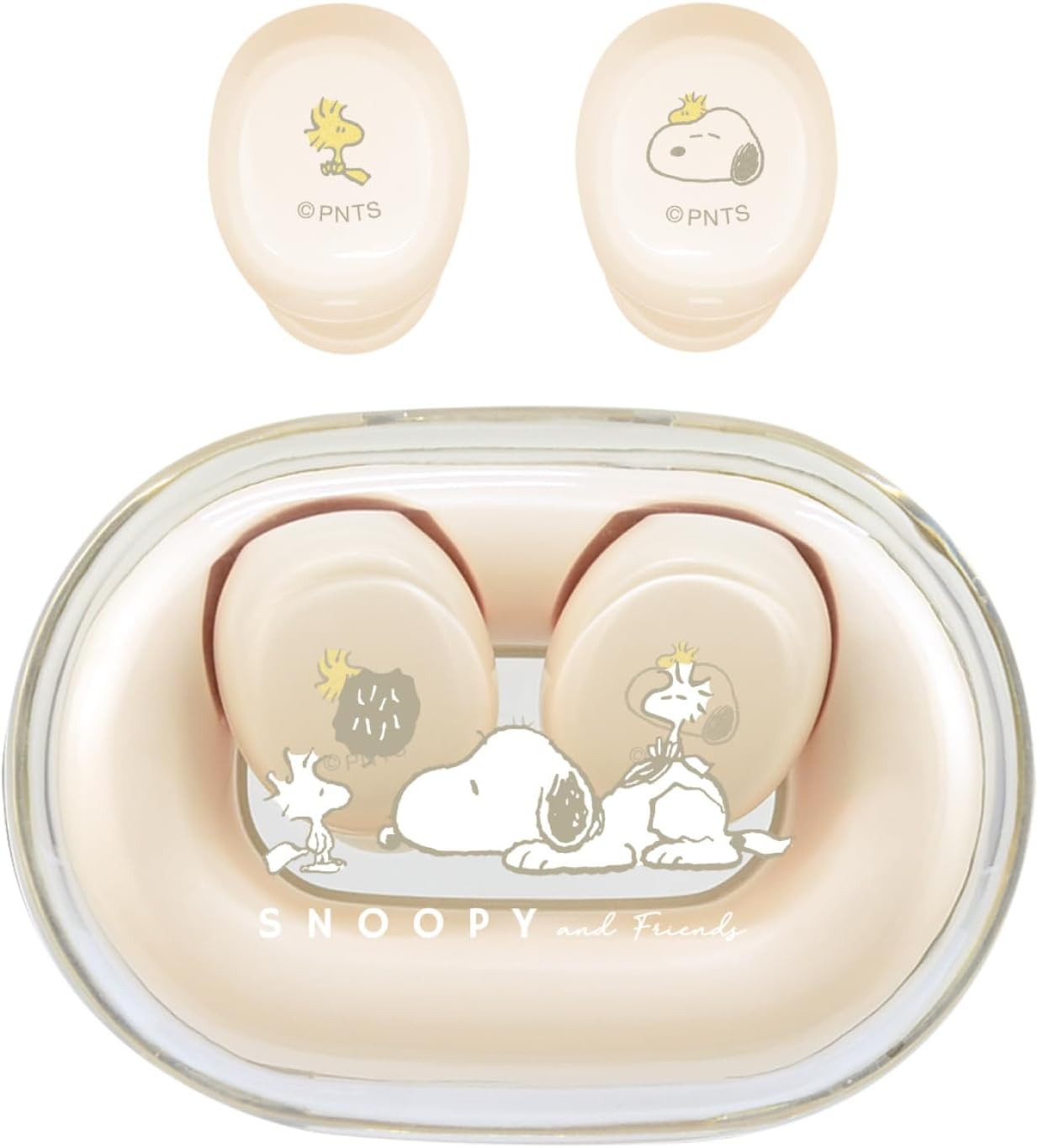 Gourmandies Peanuts Snoopy Fully Wireless Stereo Earphones, Black, SNGG-78BK