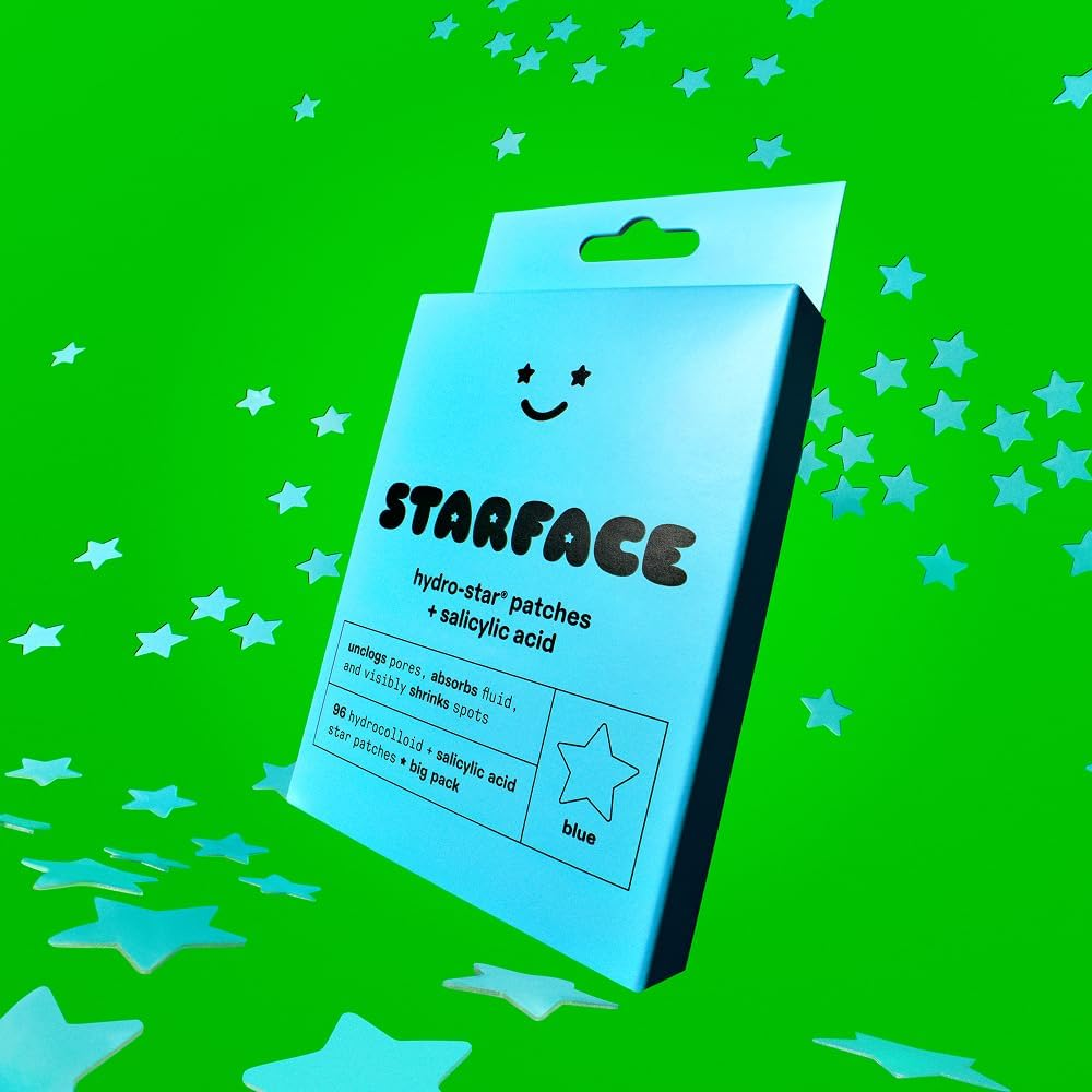 Starface World Hydro-Star + Salicylic Acid BIG PACK, Hydrocolloid Pimple Patches with 1% Acid, Helps Soothe Deep Spots, Cute Star Shape (96 Count) image number 2