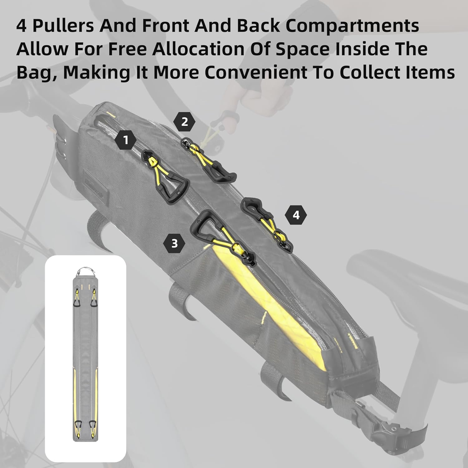 Rhinowalk Bike Top Tube Bag Bike Frame Bag 2.1L Waterproof Bicycle Bag Professional Cycling Accessories for Mountain Road Bike(Large)