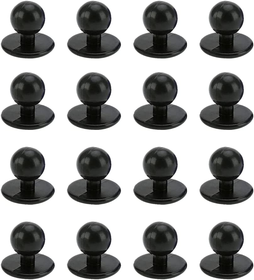 1Xnew Chef Jacket Buttons 10 X Black Chefs Button Replacement Pack Set image number 4