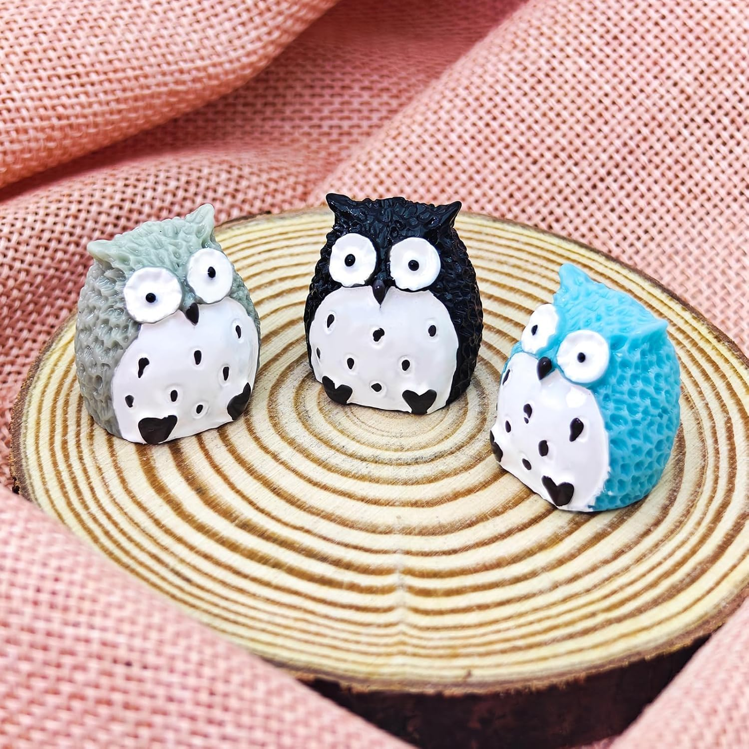Fokmuaex 30 Pcs Mini Resin Owls Decorations | Cute Simulated Owl Ornaments for Fairy Gardens & Photography Props | Durable Lightweight Craft Accessories with Random Colors image number 6