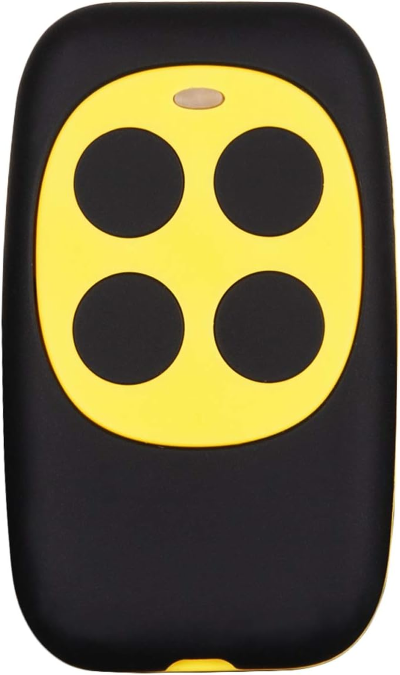 XIHADA 4-Button Universal Gate and Garage Door Opener Remote Control Cloning Homelink Key Fob Programmable Learning Multi Frequency 280MHZ-868MHZ (Yellow, 1PC)