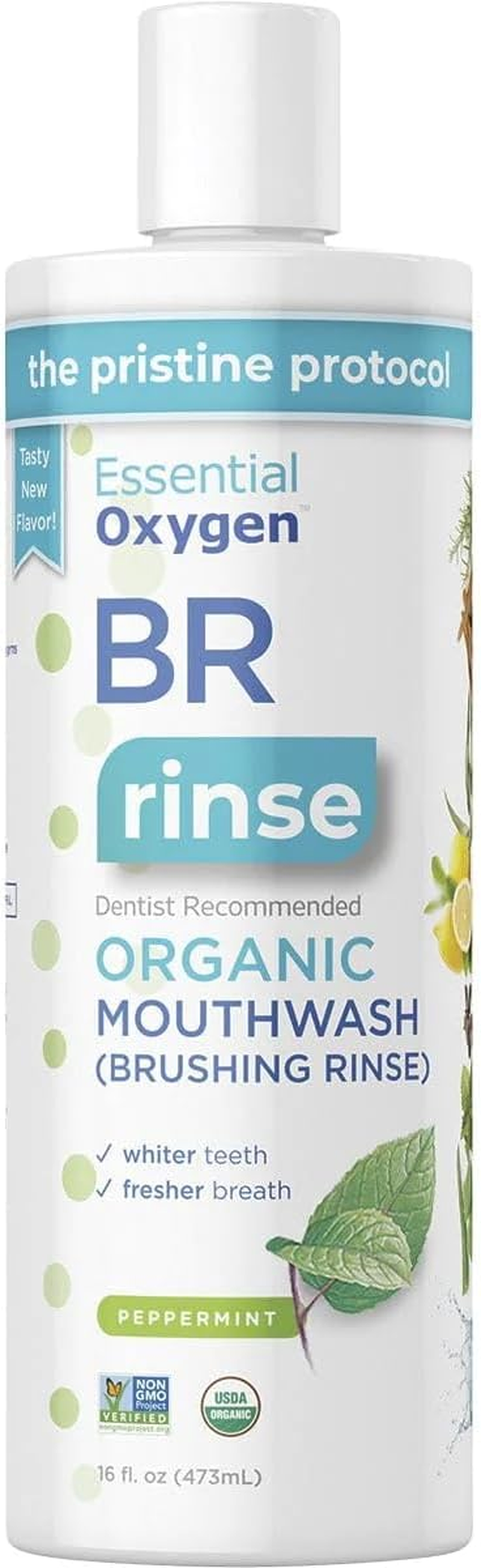 Toothpaste/Mouthwash Brushing Rinse (Peppermint) - 473Ml image number 1