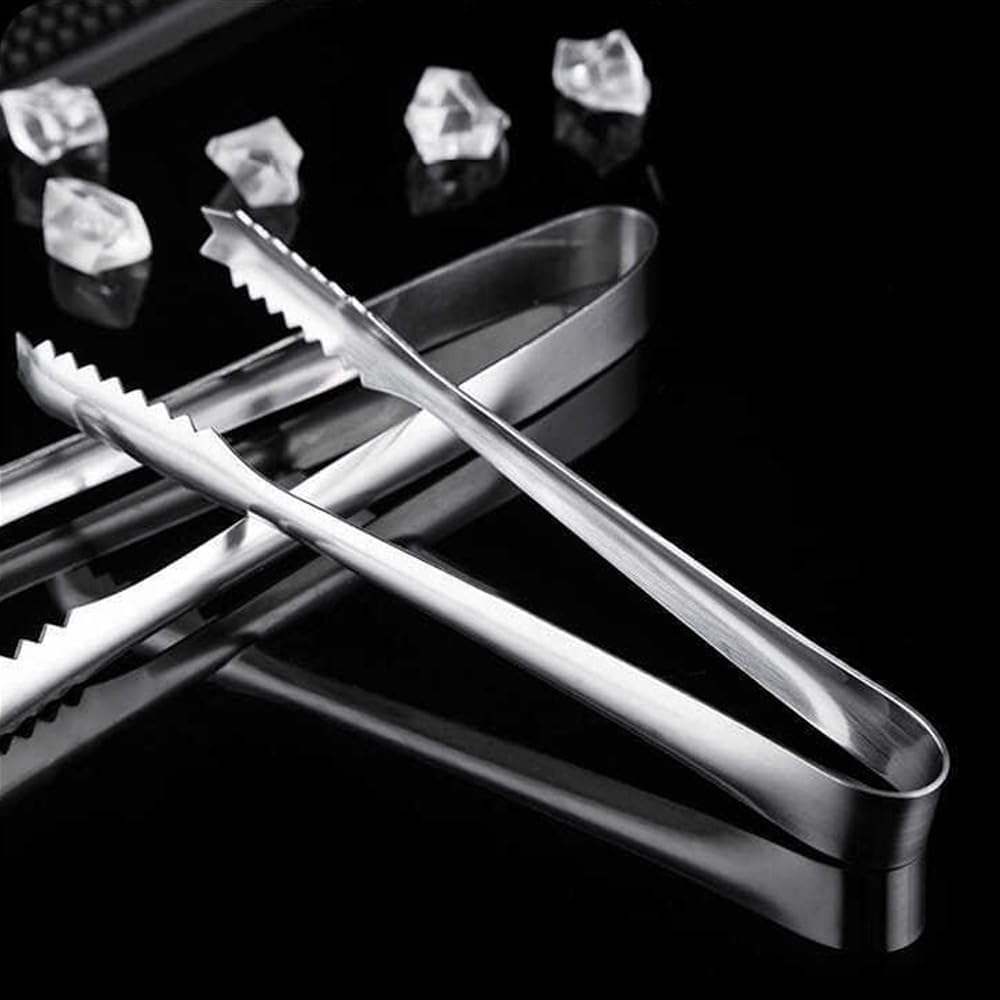 Ledlabs 1/2/3-Pack 19CM Rust-Resistant Stainless Steel Ice Tongs - Precision Grip Ice Cubes & Garnish Serving Tongs for Bars, Parties & Home Use (2) image number 1
