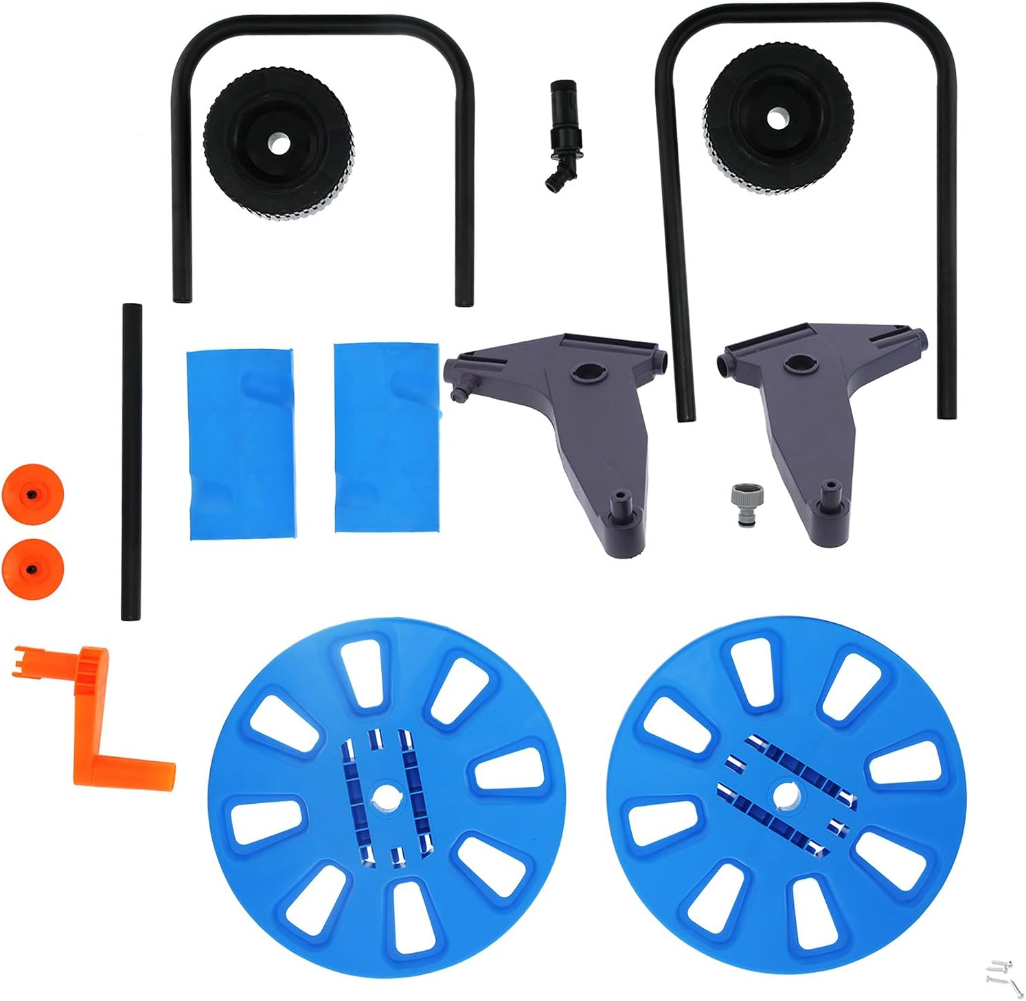 Garden Hose Reel Cart, Outdoor Water Hose Cart for Storing 50M G1/2 Hose, Portable Hand Push Water Pipe Storage Rack with Wheels for Gardens, Courtyards, Lawns, Pastorals image number 4