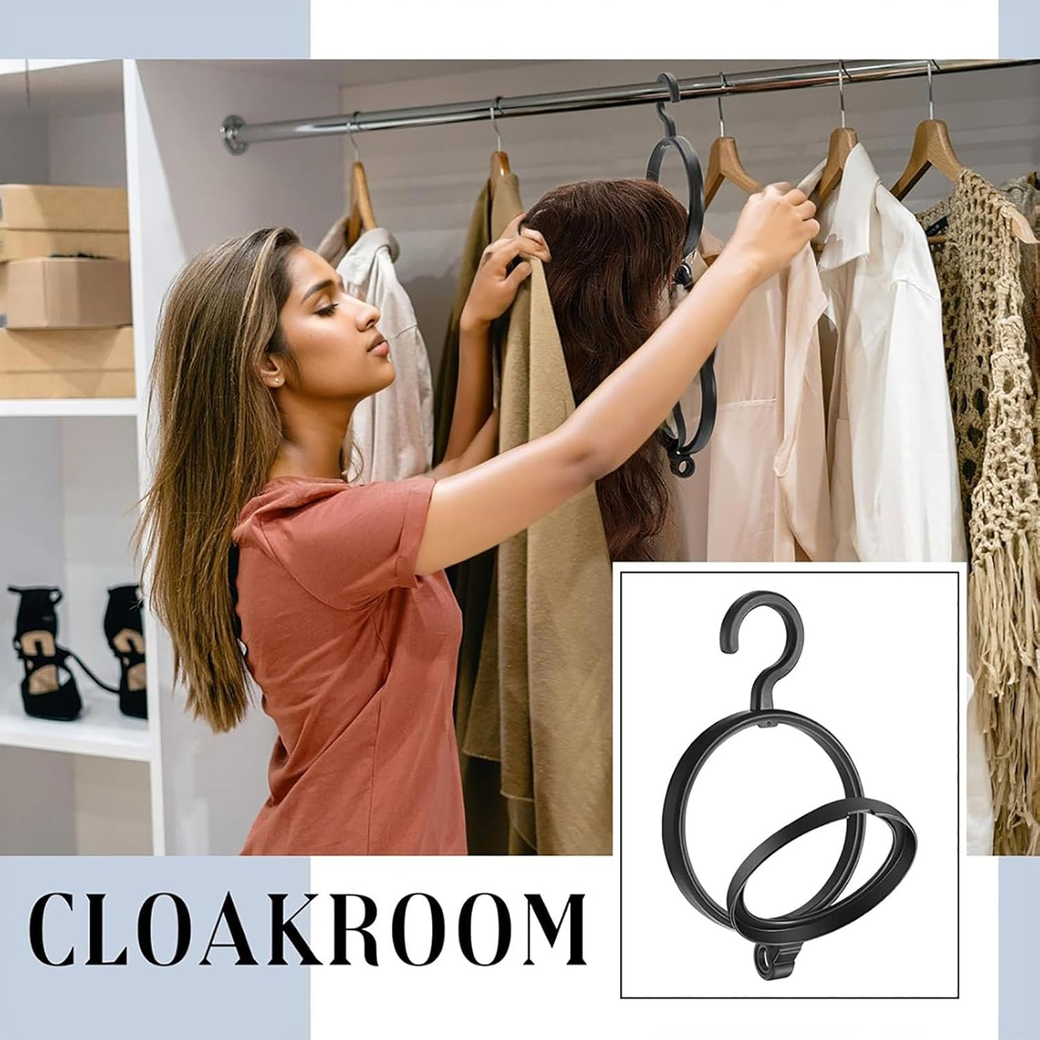 Wig Stand Dust-Proof Tangle-Proof Portable Transparent Wig Holder, Ideal for Safe Storage and Display of Wigs. Keep Your Accessories Tidy, Tangle-Free and Protected from Dust. Perfect for Travelling and Home Use. (Black) image number 2