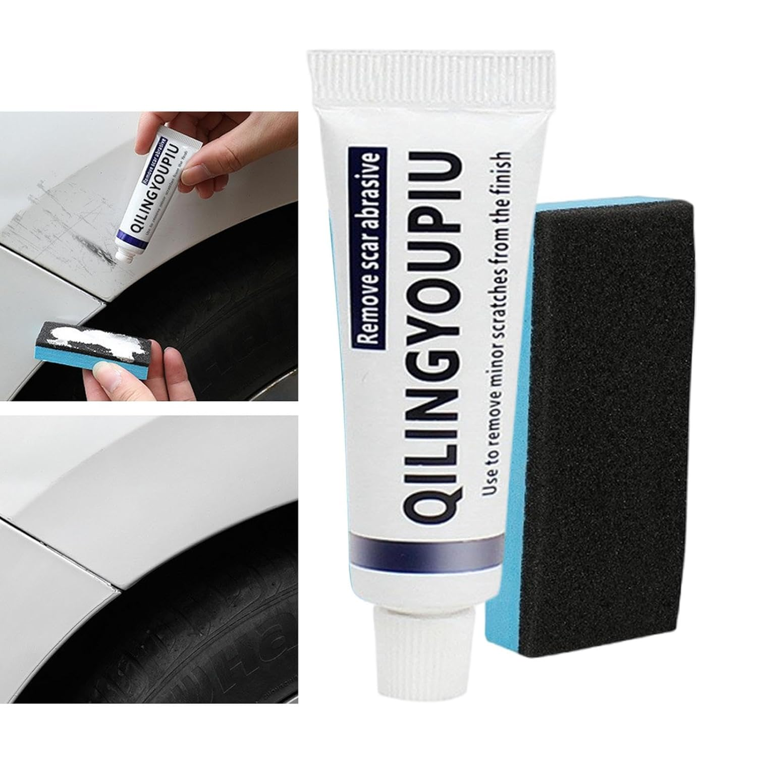 Car Scratch Remover for Deep Scratches - Safe Polishing Compound Car Paint Restorer with Sponge | Car Touch up Paint for Scratches, Wear & Water Stains image number 5