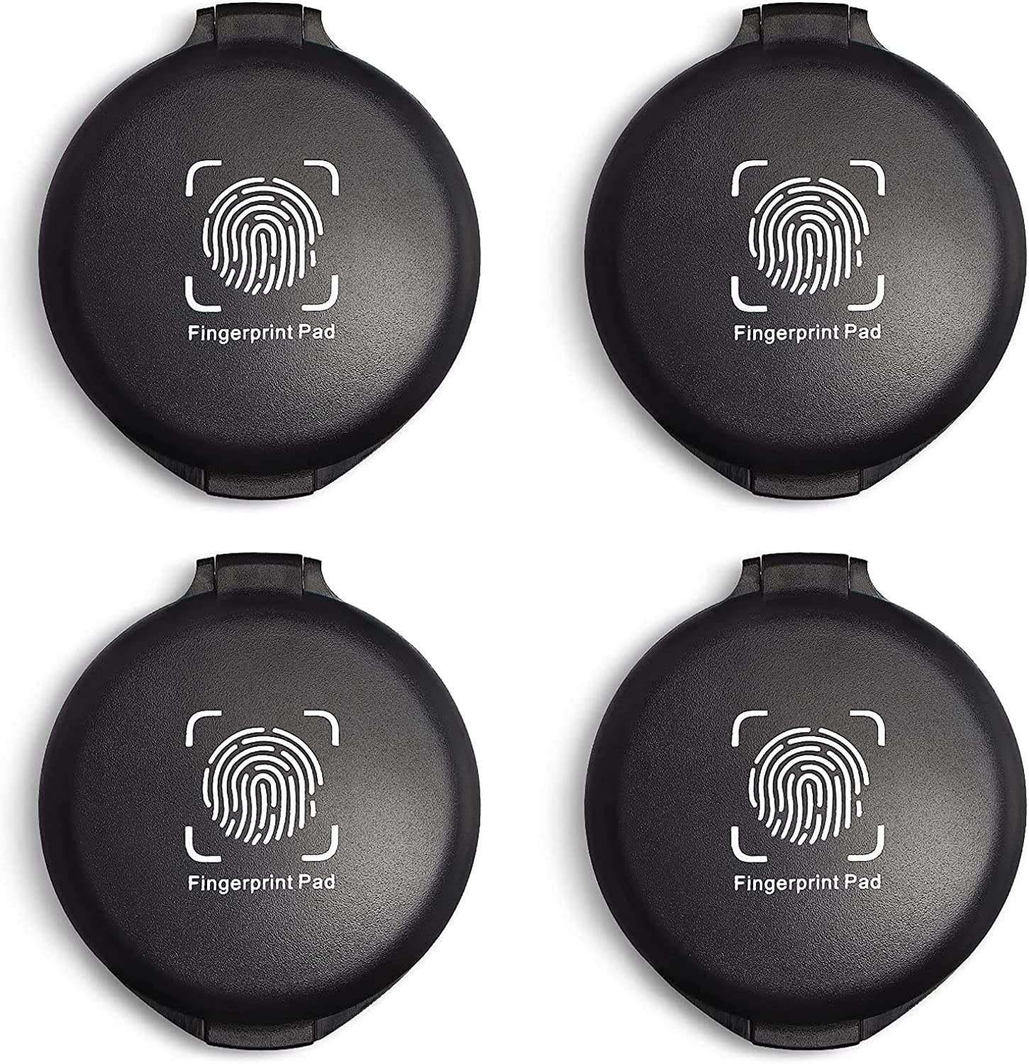 SAYEEC Fingerprint Ink Pad, Thumbprint Ink Pad for Office Notary Supplies Identification Security ID Fingerprint Cards, Law Enforcement Fingerprint Kit Thumb Print Ink Pad Stamp Pad (Red-4 Pack)