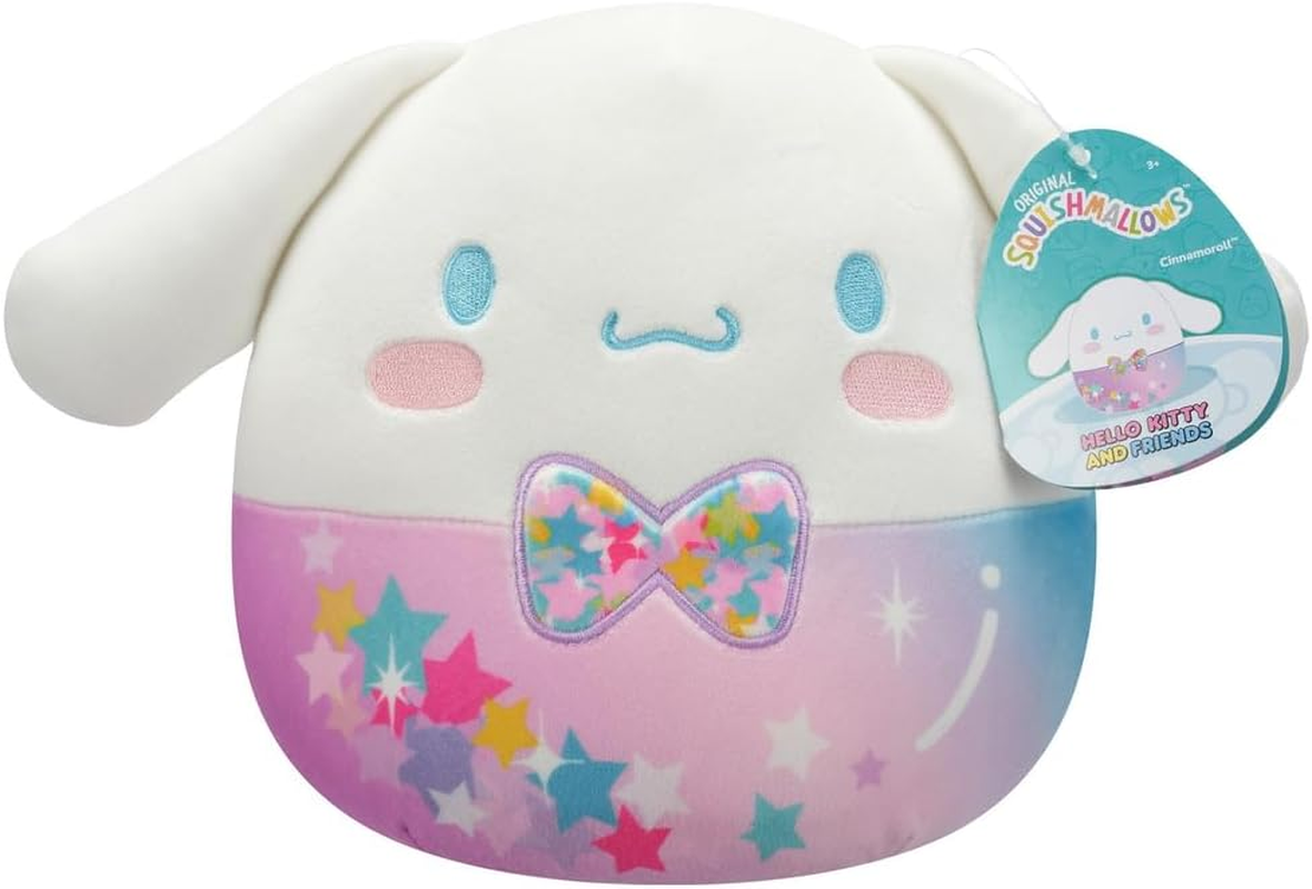 Squishmallows Hello Kitty and Friends Cinnamoroll Plush, 8 Inch, Stars and Bowtie Design image number 4