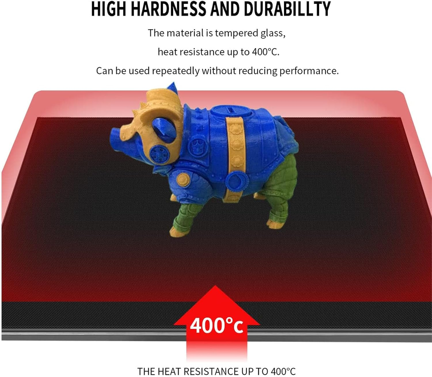 3D Printer Glass Bed 220X240X4Mm 3D Printer Tempered Plate Build Surface Platform for MEGA S