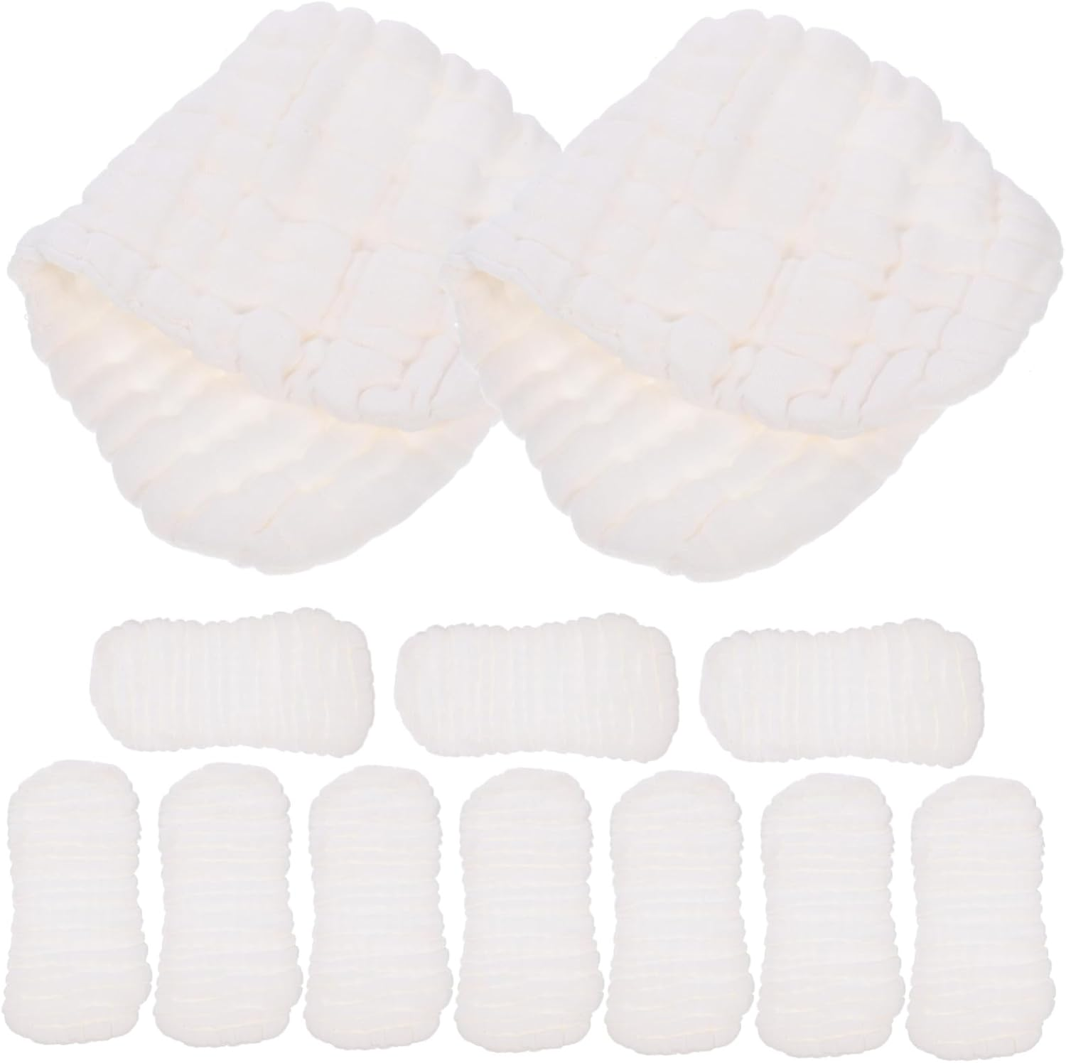 10Pcs Reusable Newborn Diaper Liners White Cloth Diapers Liner for Baby Washable Cotton Inserts image number 6
