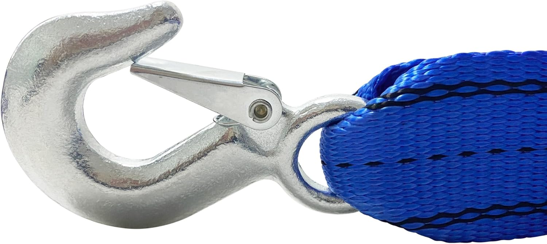 Heavy-Duty Tow Strap with Hooks,10,000Lbs Capacity, Reliable Tow Rope Versatile Applications (2IN X 30FT Blue)
