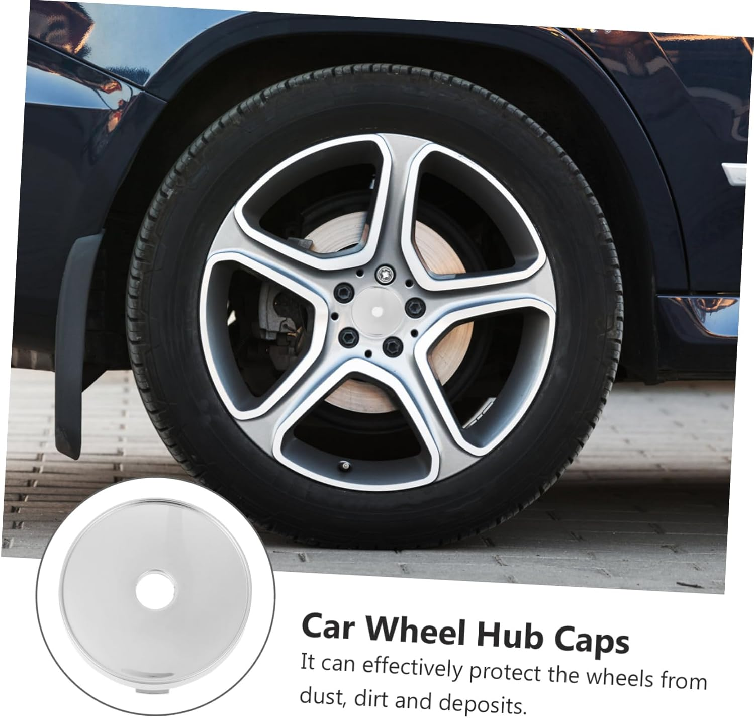 HEALEEP 4Pcs Tyre Caps Hub Center Cap Car Wheel Covers Stylish Hubcap Wheel Covers image number 1