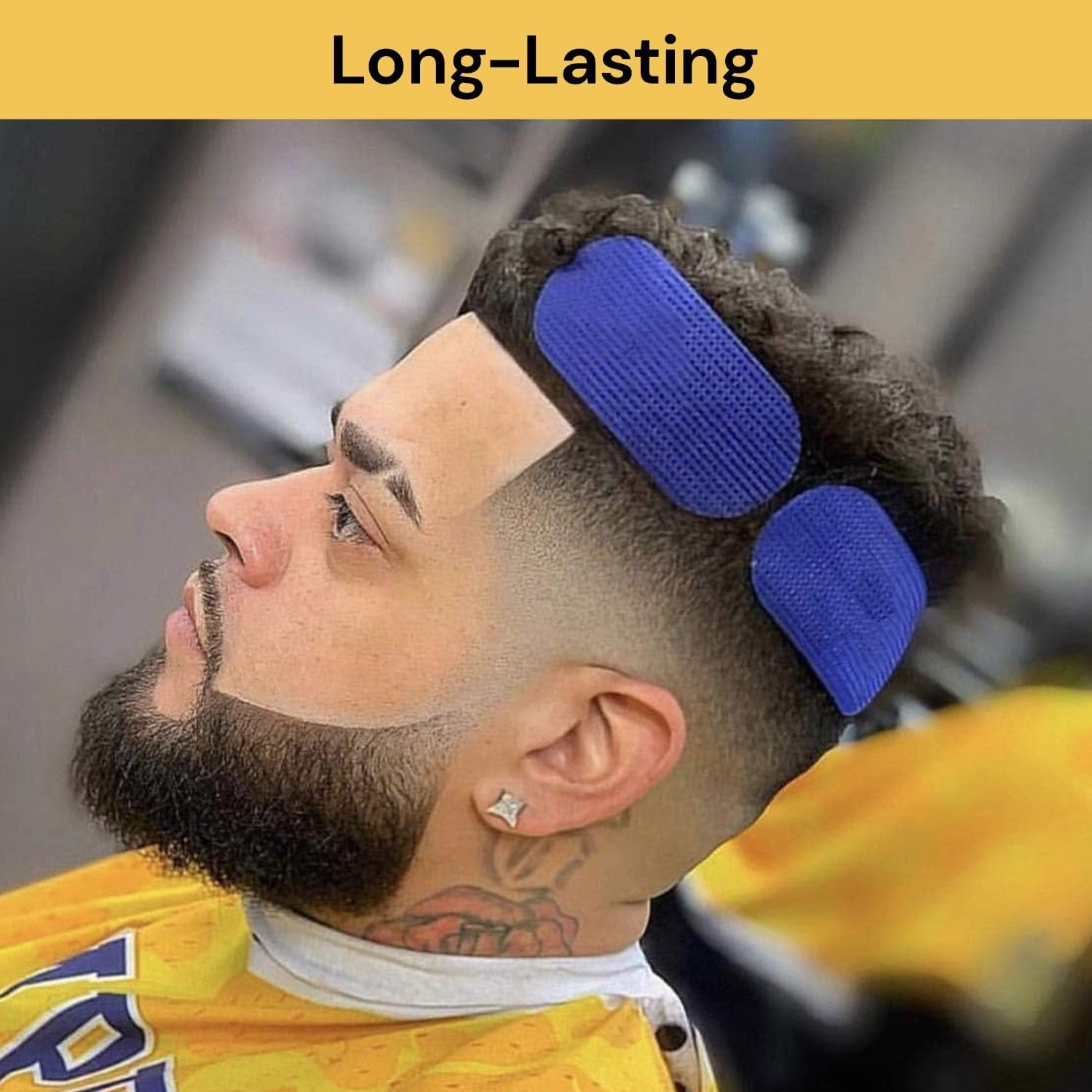 Spendeal 8 Pack Barber Hair Grippers &ndash; Hair Sectioning Clips for Men & Women, Salon Hairs Holders for Haircutting & Styling &ndash; Reusable, Non-Slip Hair Grips for Professional and Home Use (Black, 8 Pack) - Blue image number 7