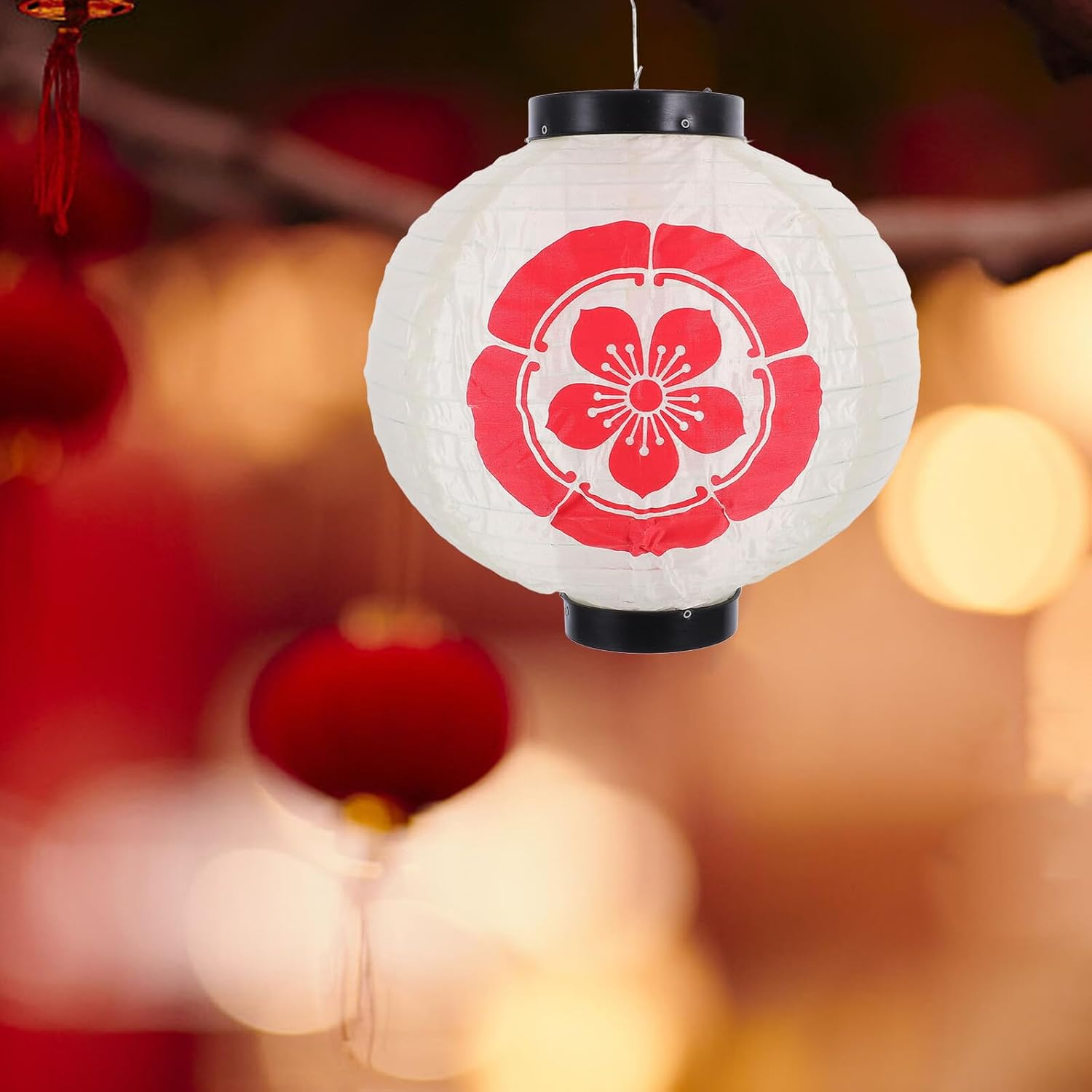 INOOMP Japanese Hanging Lantern Fabric Decorative Pendant for Outdoor Indoor Party Festival Weather Resistant Japanese Style Lantern for Restaurant Home Decor image number 4