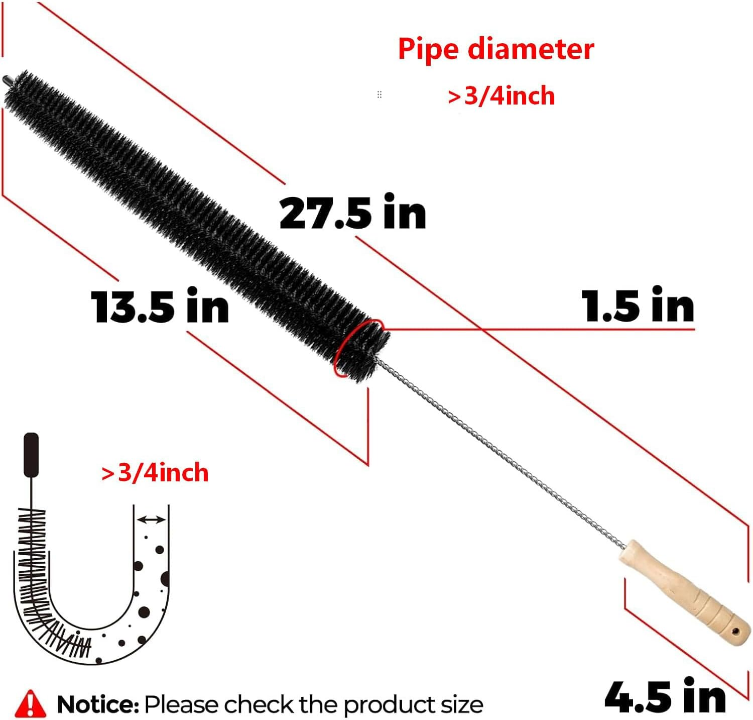 2 Pack Dryer Vent Cleaner Kit Clothes Dryer Lint Brush Vent Trap Cleaner Long Flexible Vacuum Brush Cleaning Supplies Home Essentials image number 3