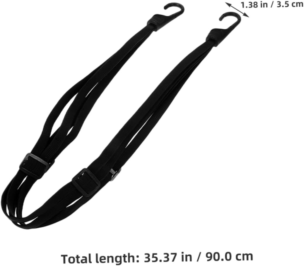 LIGHTAOTAO 2Pcs Luggage Rope Dual Hooks Bungee Cord for Motorcycle Bike Helmet Cargo image number 2