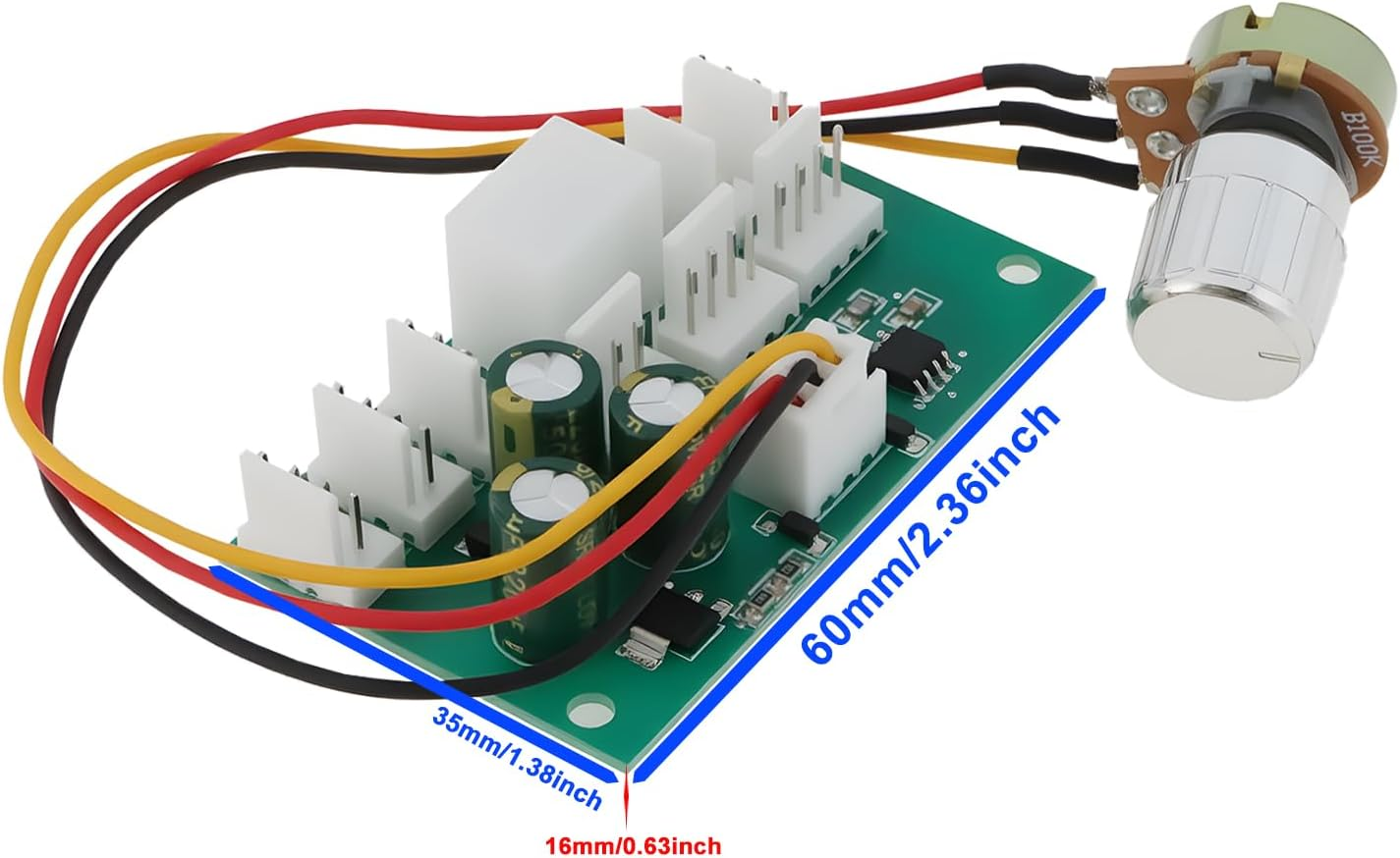 Create Idea 2Pcs 4-Pin 8-Way Fan Speed Controller 60X35X16Mm 12V for Computer image number 2