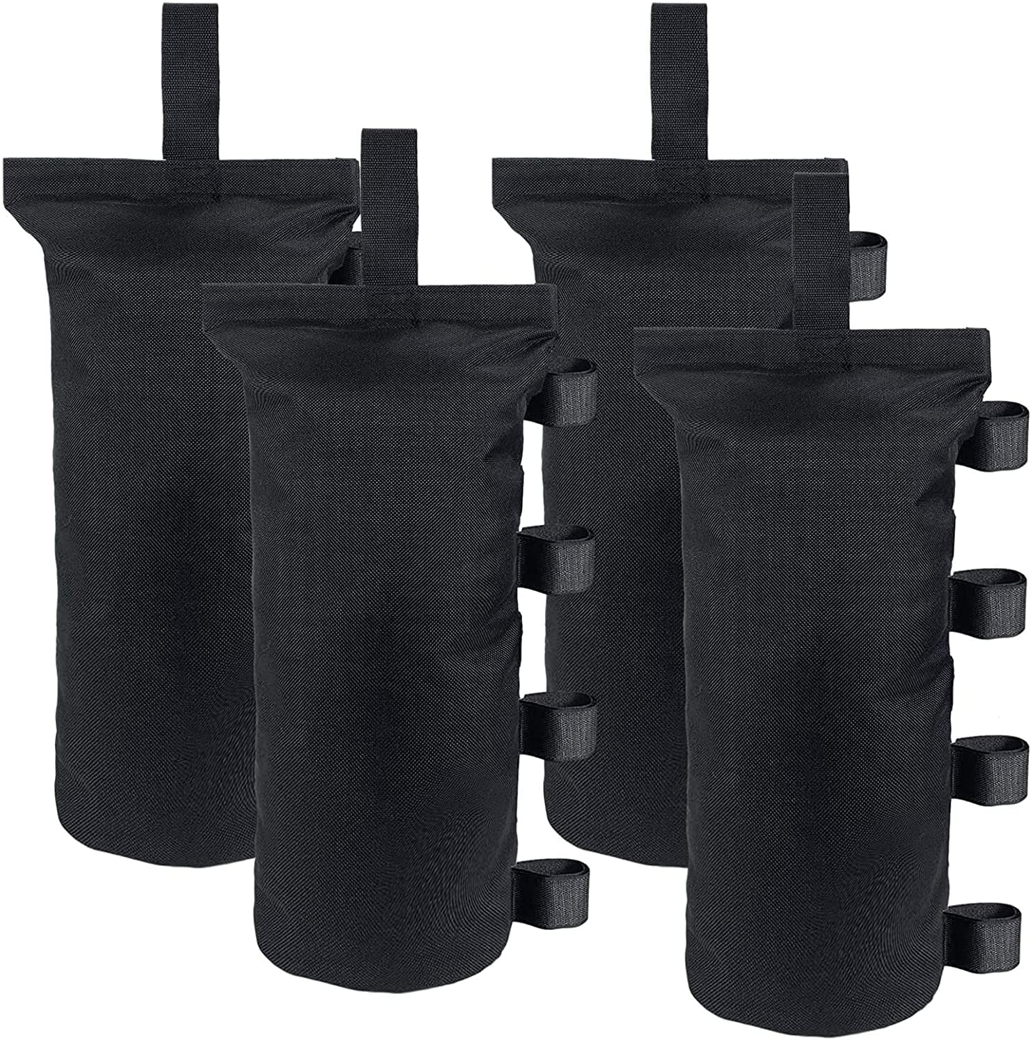 Joramoy Heavy Duty Canopy Weight Bags (150LBS) for Pop up Canopy Tent, Set of 4, Black (Without Sand)