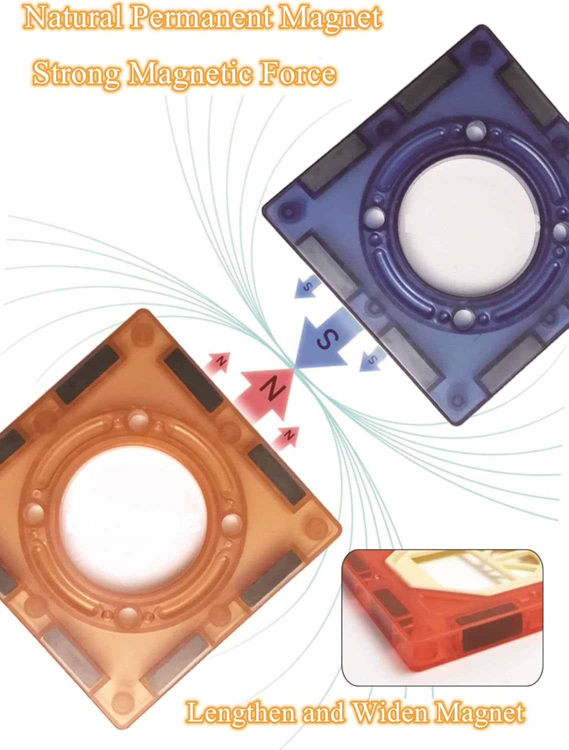 BINZKBB Light Magnetic Tiles Building Blocks for Kids,3D Clear Educational STEM Building Toys,Magnetic Marble Run Blocks Toys for Kids Ages 3 4 5 6 7 8 10+Year Old Boys Girls Creative Gift(110 PCS) image number 1